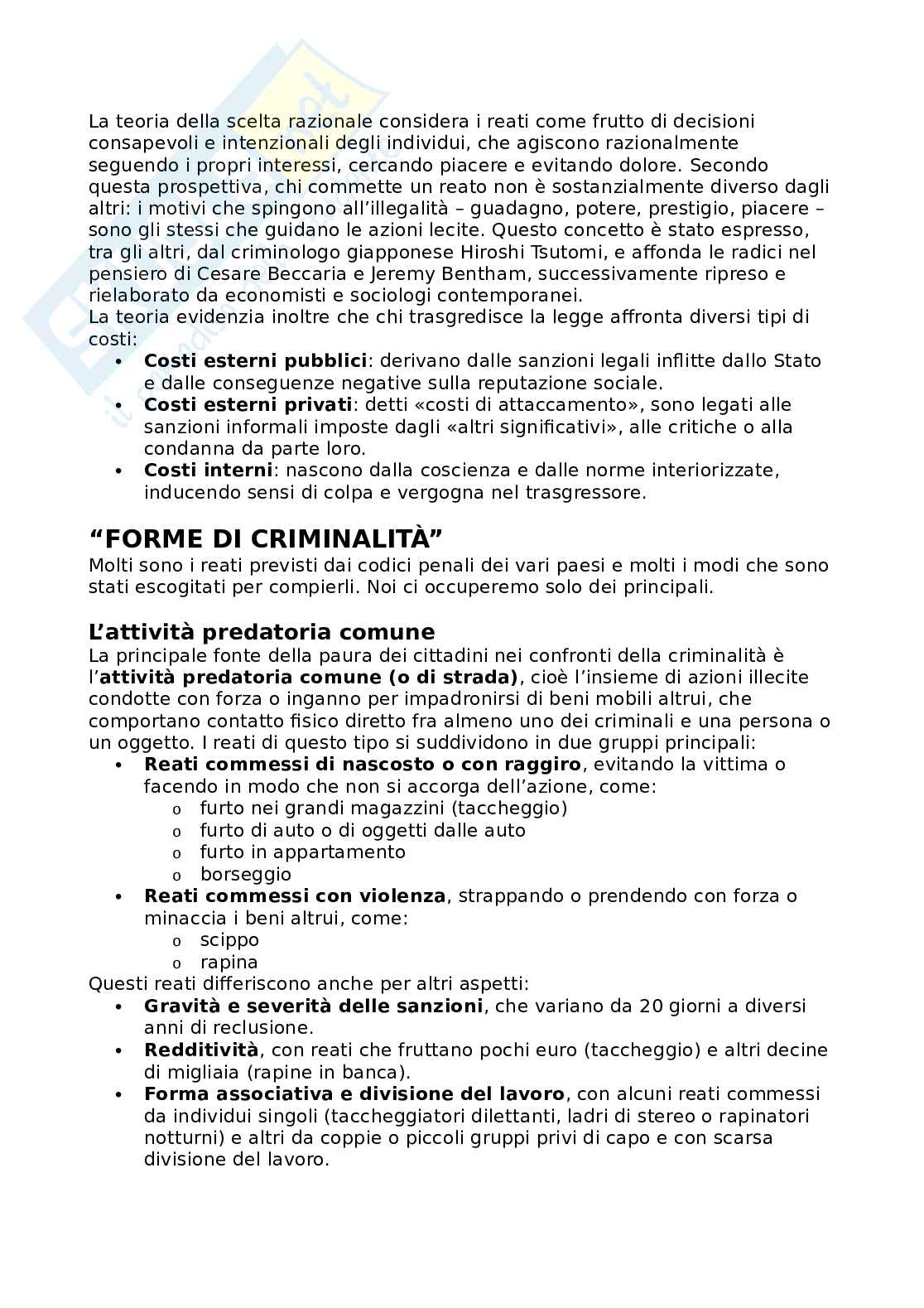 Riassunto esame Sociologia e metodologia della ricerca sociale, Prof. Bevilacqua Emiliano, libro consigliato Sociologia. I concetti di base, Bagnasco, Barbagli, Cavalli Pag. 61