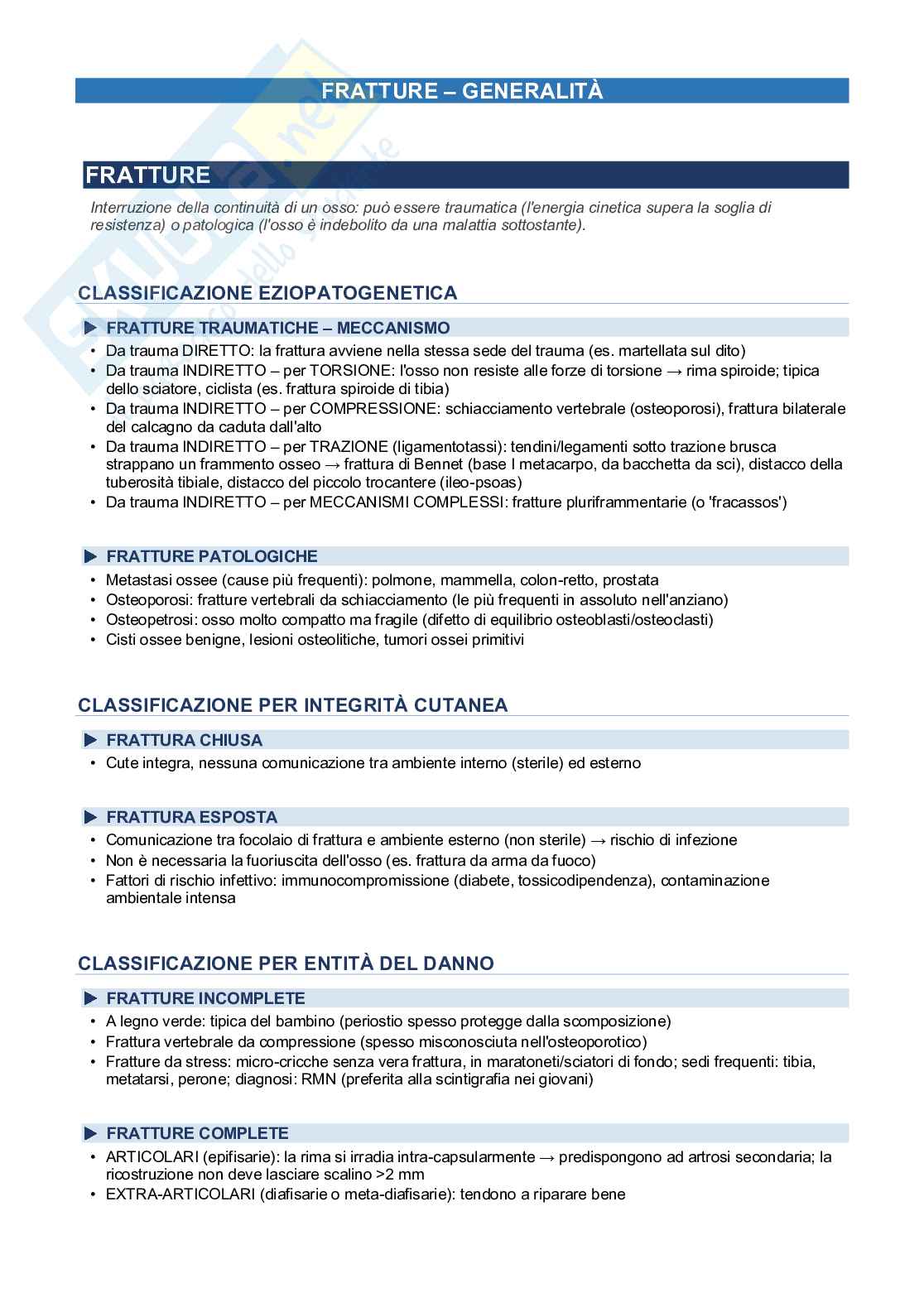 Fratture, contusione, spalla, ginocchio, gomito, bacino-anca, mano Pag. 2