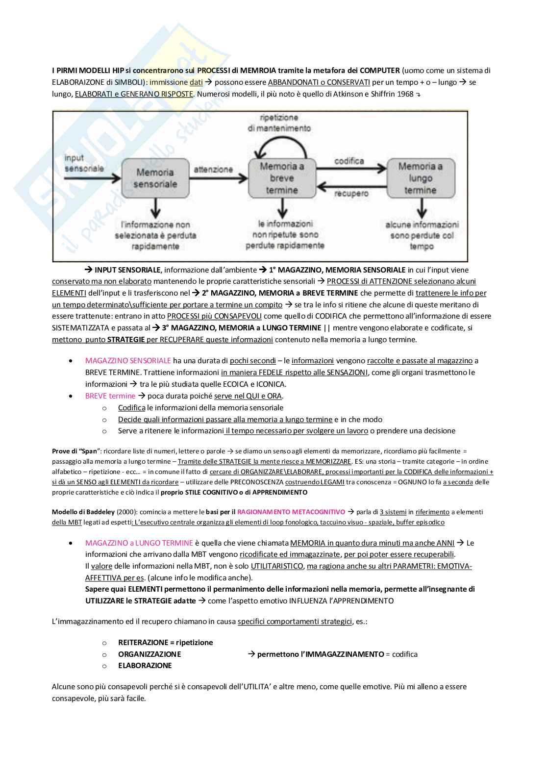 Appunti lezioni Psicologia dello sviluppo Pag. 16