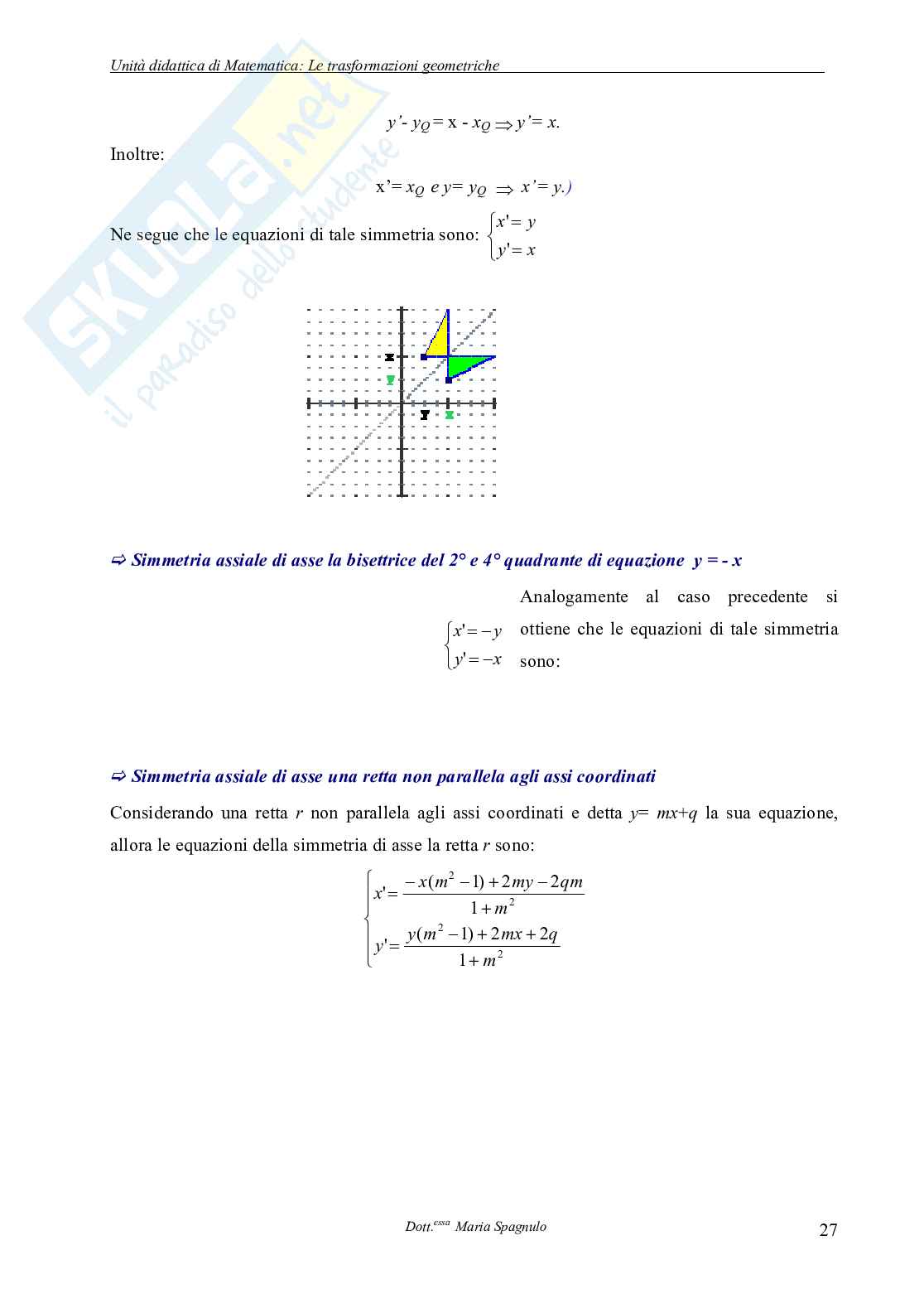 Trasformazioni geometriche nel piano: percorso didattico con Cabri Pag. 26