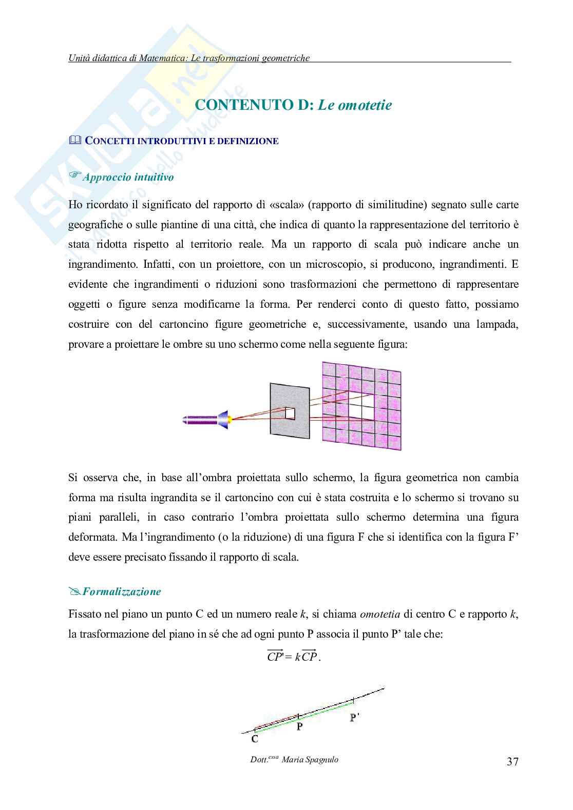 Trasformazioni geometriche nel piano: percorso didattico con Cabri Pag. 36