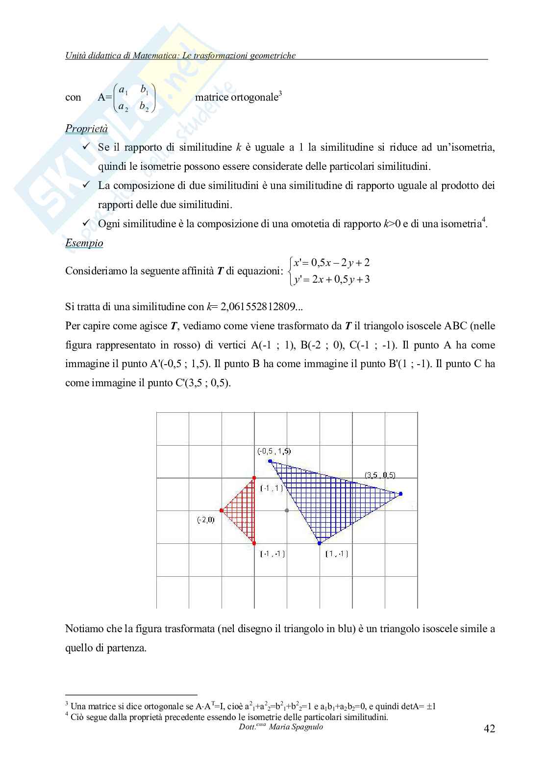 Trasformazioni geometriche nel piano: percorso didattico con Cabri Pag. 41