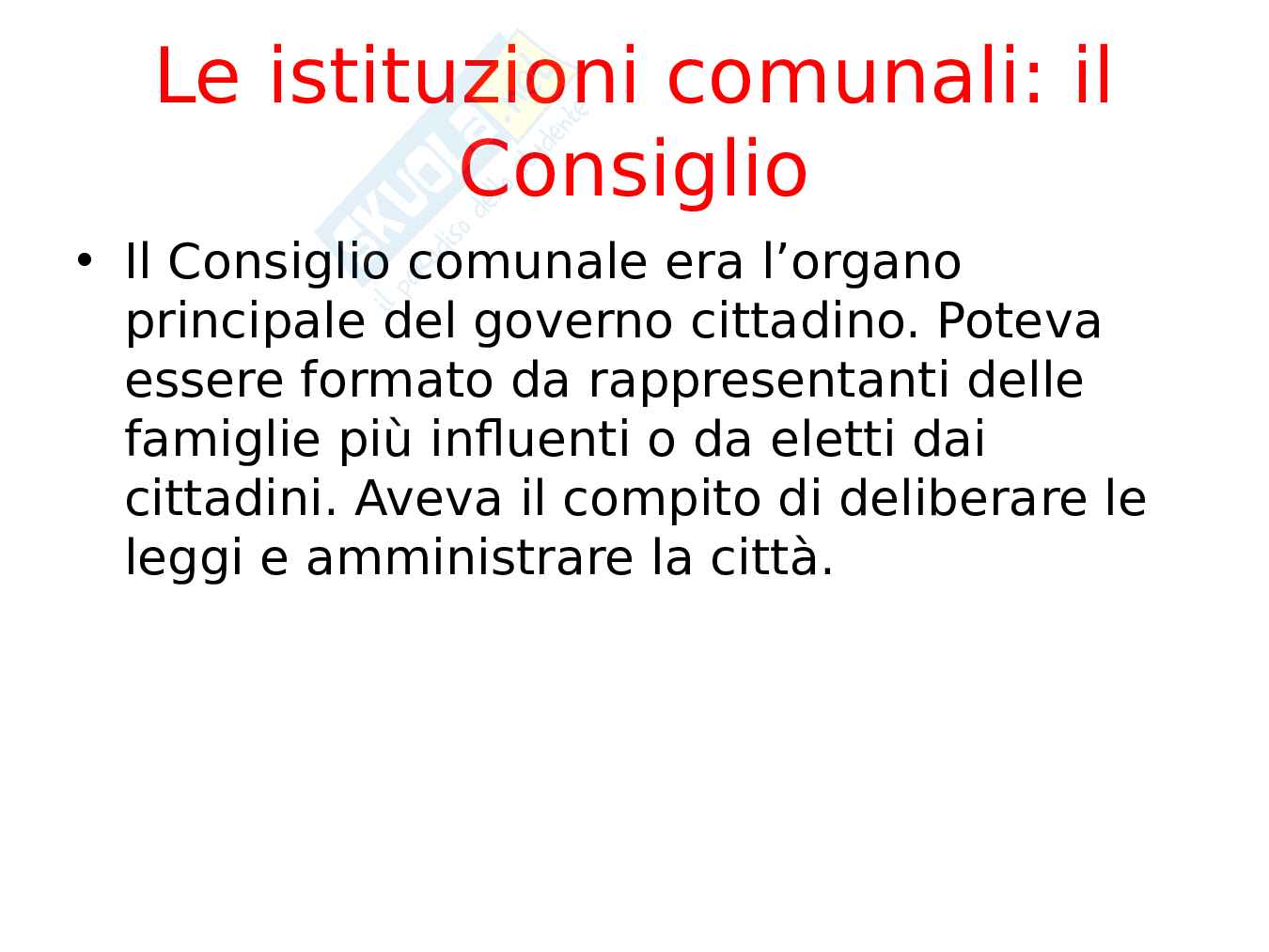 Nascita dei Comuni medievali Pag. 11