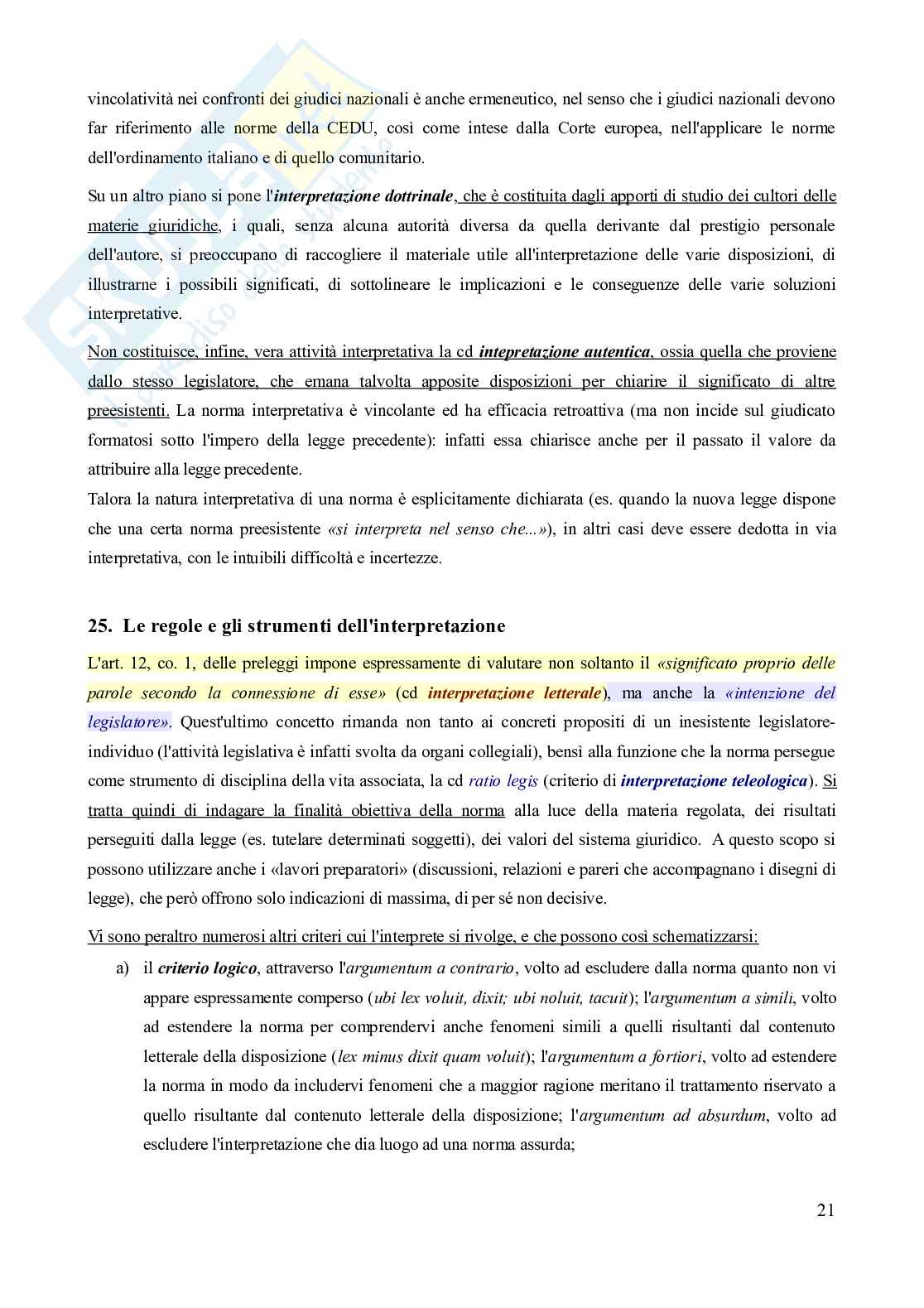 Riassunto esame Istituzioni di Diritto Privato, Prof. Schiavone Giovanni, libro consigliato Manuale di diritto privato (26^ edizione), Torrente, Schlesinger Pag. 21