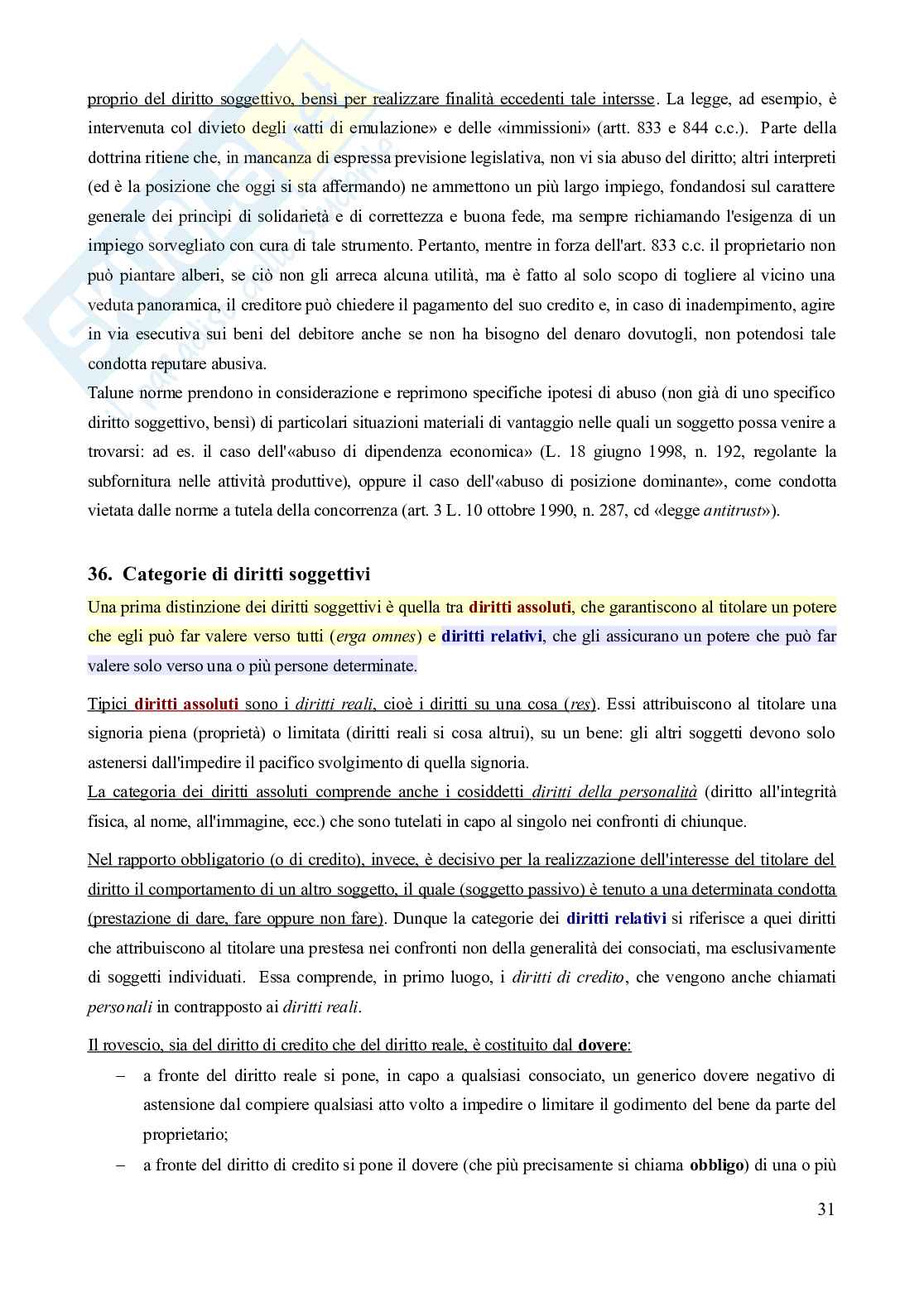 Riassunto esame Istituzioni di Diritto Privato, Prof. Schiavone Giovanni, libro consigliato Manuale di diritto privato (26^ edizione), Torrente, Schlesinger Pag. 31
