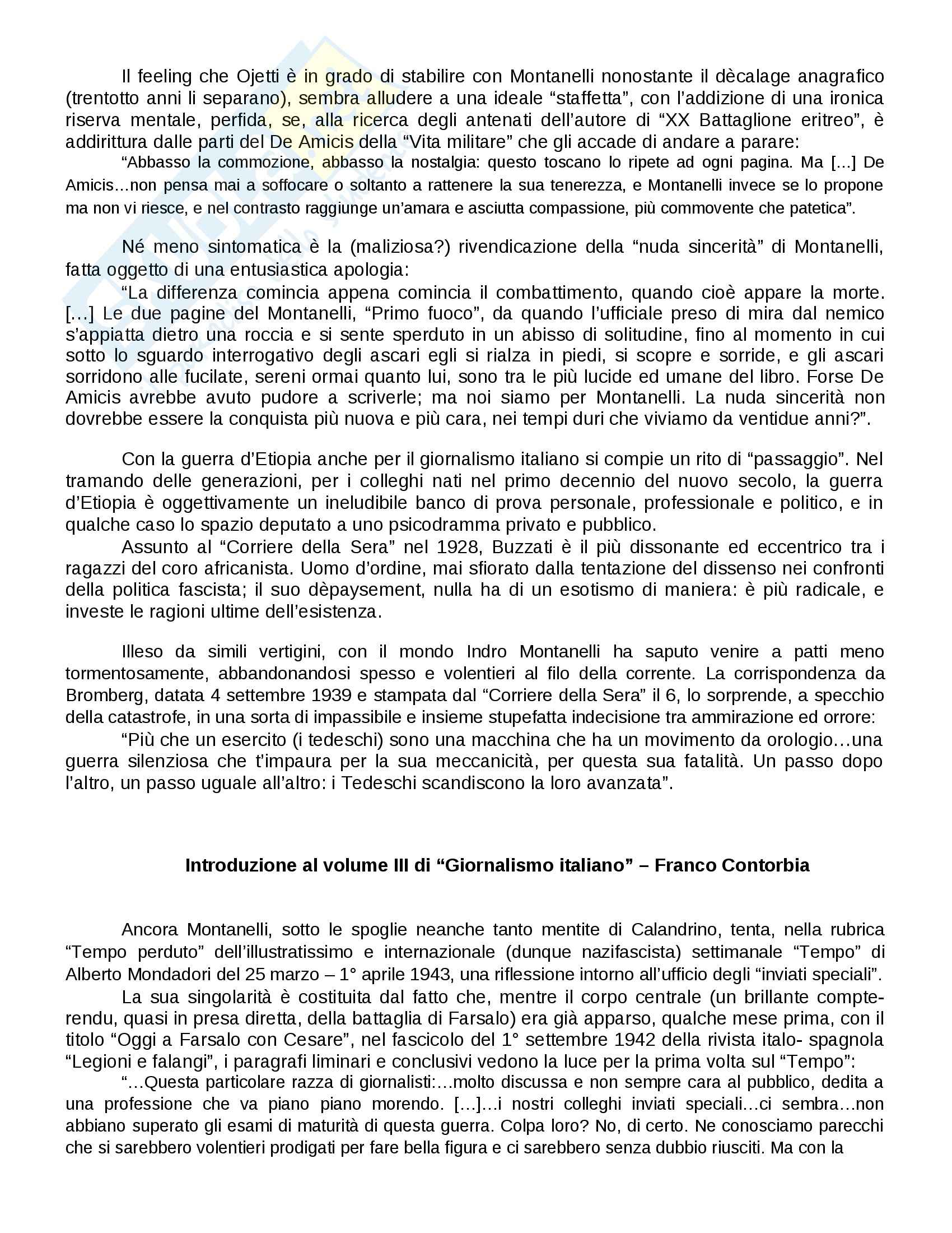 Riassunto esame Letteratura italiana, prof. Contorbia, libro consigliato Introduzione al volume II di Giornalismo italiano Pag. 6