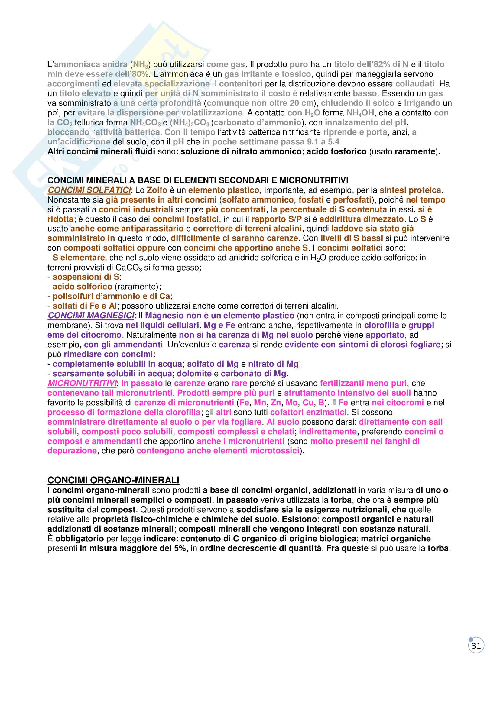 Appunti di Gestione Ecocompatibile dei Suoli prof.ssa Loffredo Pag. 31