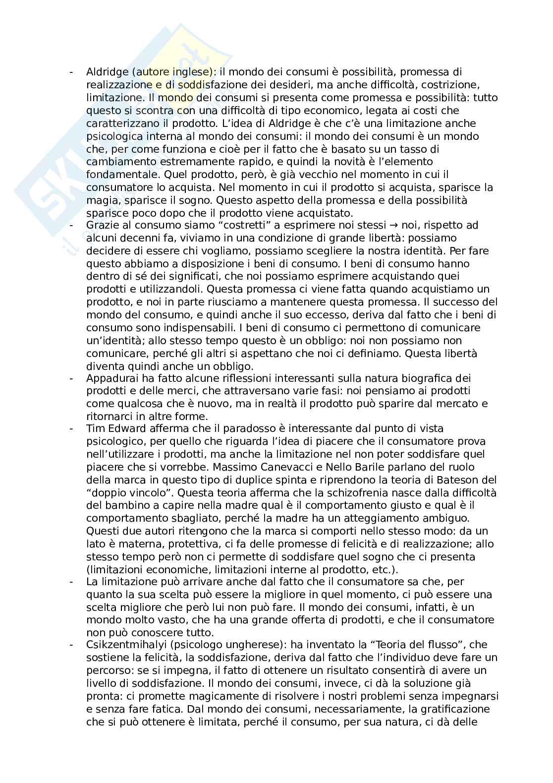 Appunti esame Sociologia dei consumi Pag. 2