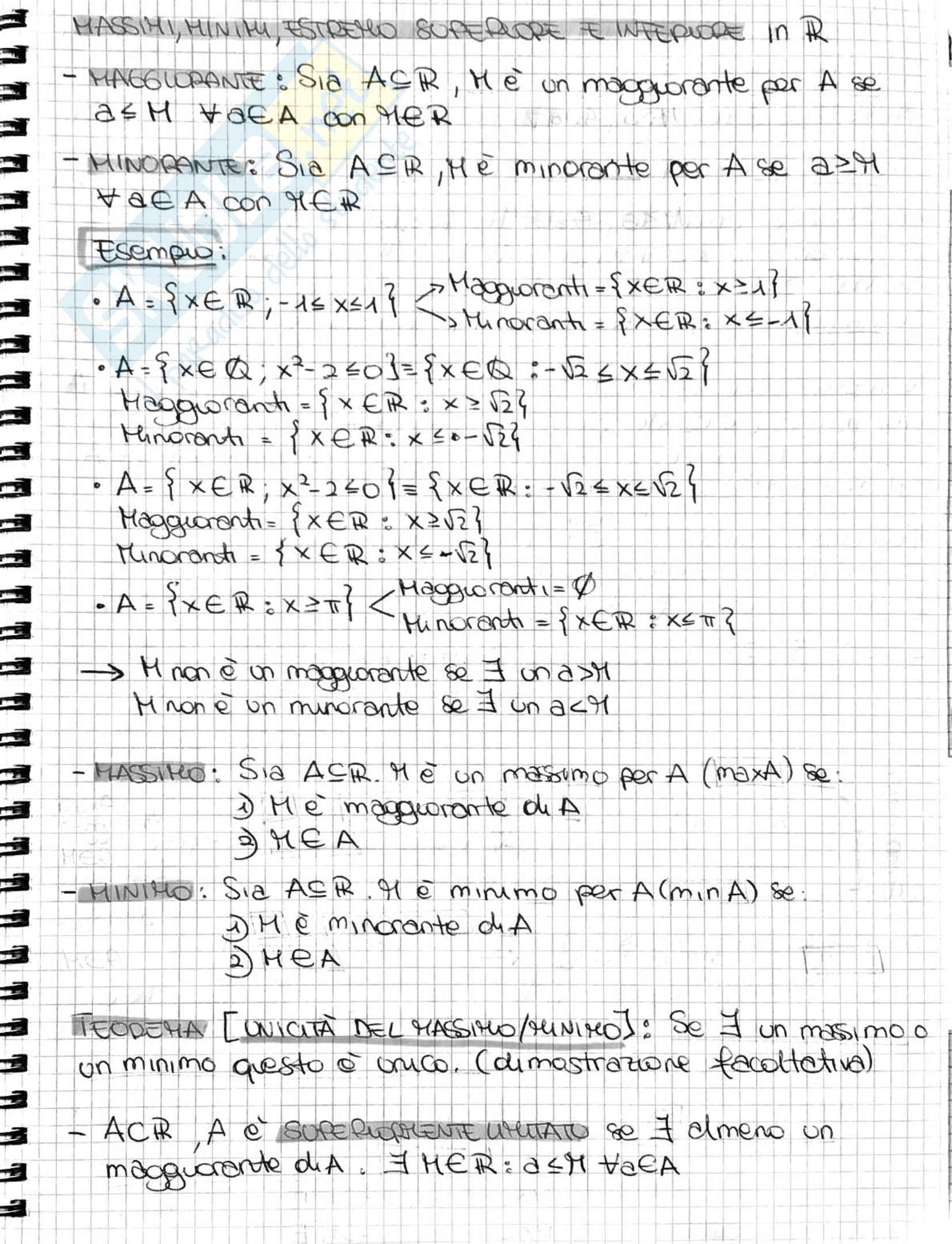 Analisi 1 - Appunti completi Pag. 6