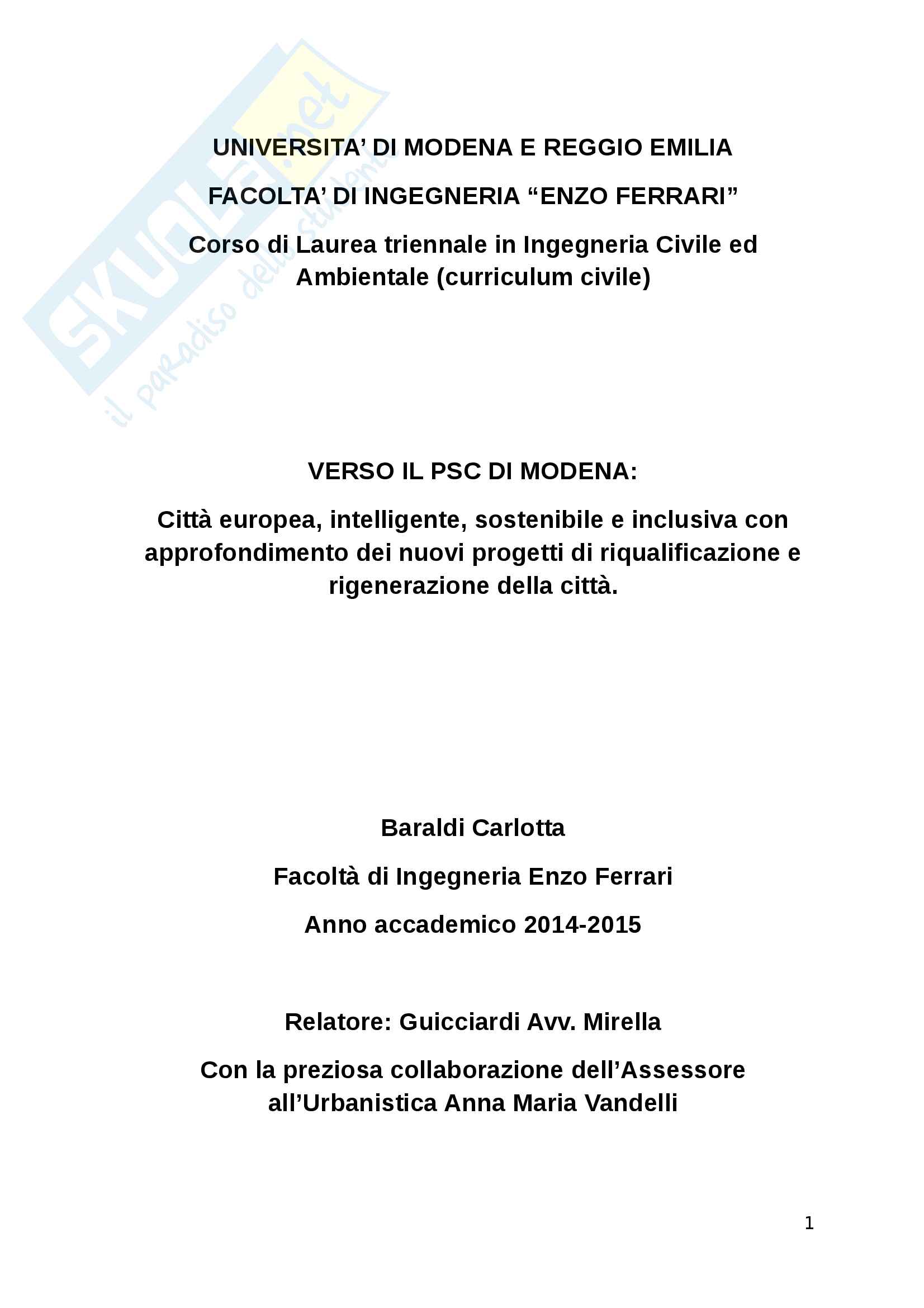 Esempio Tesi Di Laurea Triennale Ingegneria Civile