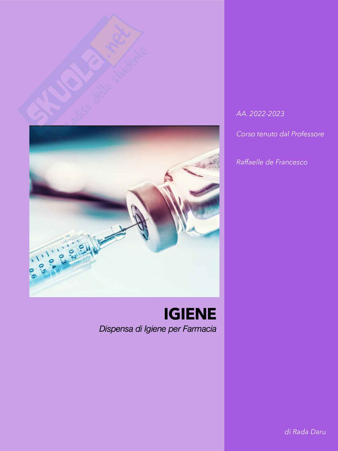 Microbiologia applicata ad igiene e virologia Pag. 1