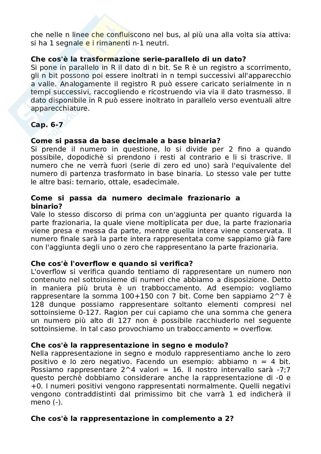 Domande + Risposte esame Architettura dei calcolatori Pag. 6