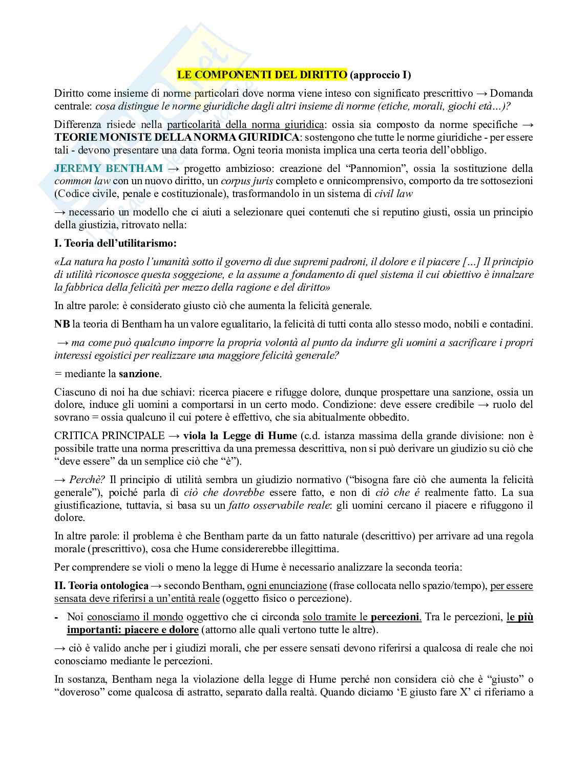 Filosofia del diritto Pag. 1