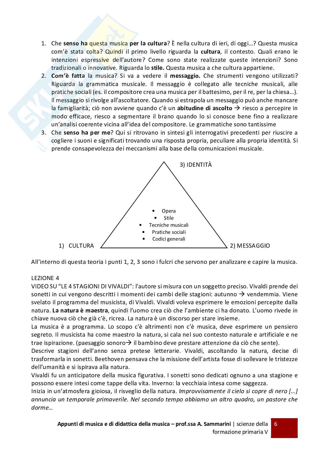 Appunti delle lezioni di Musica Pag. 6