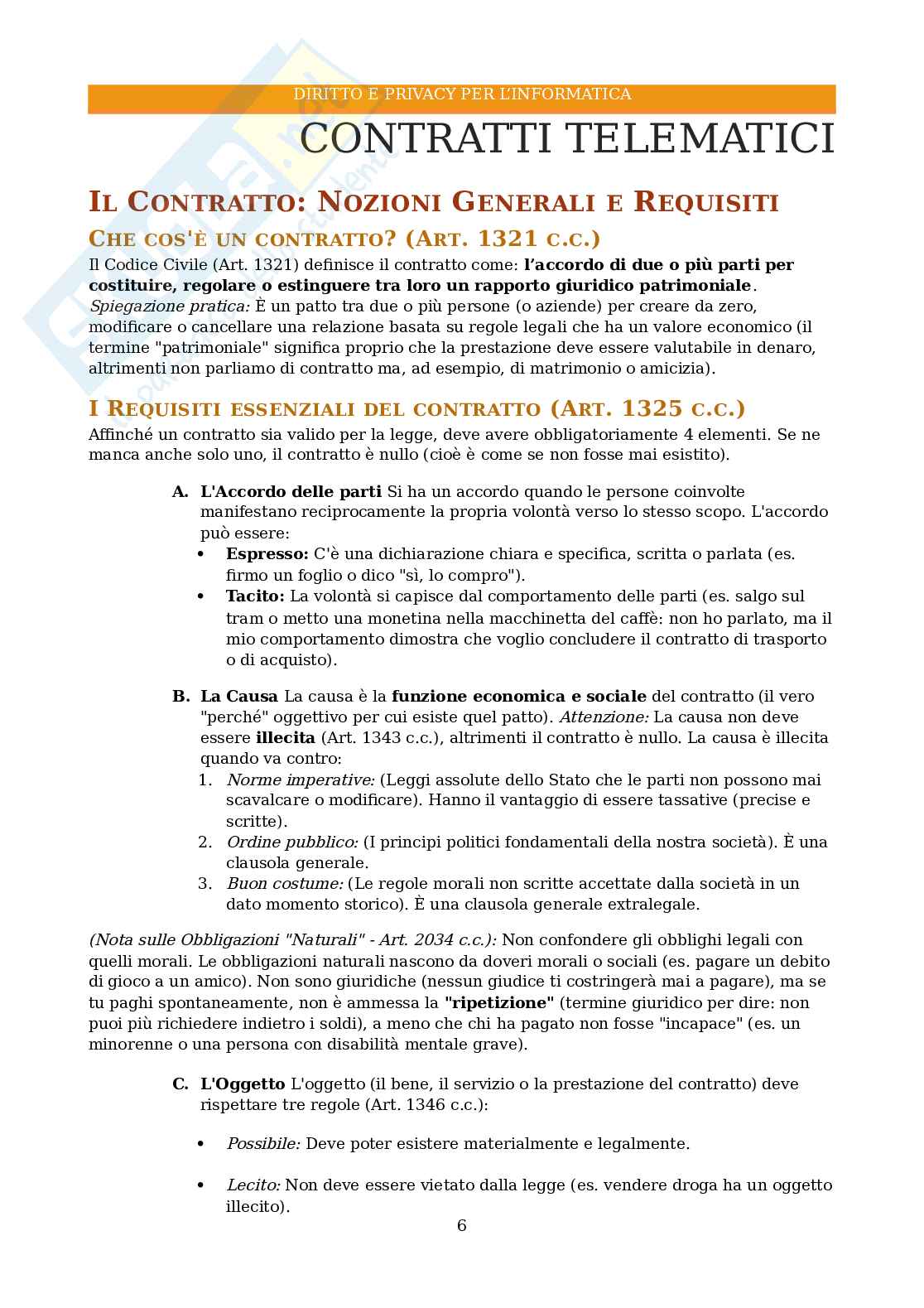 Appunti completi per Diritto e privacy per l'informatica Pag. 6