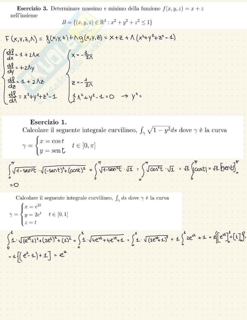 Esercizi svolti Analisi matematica II Pag. 16