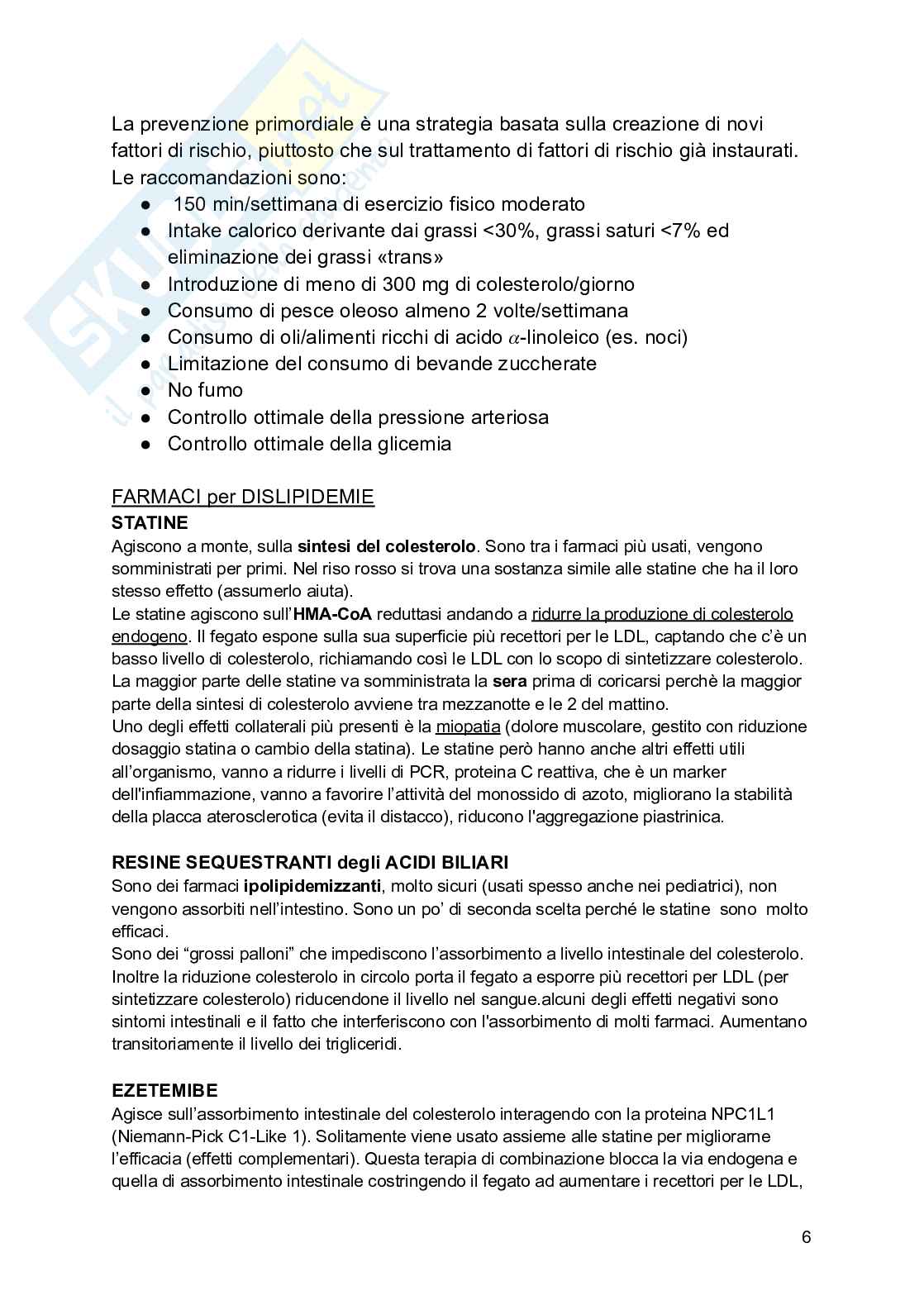 Farmaci anticoagulanti, della fibrinolisi e antiaggreganti e dislipidemie Pag. 6