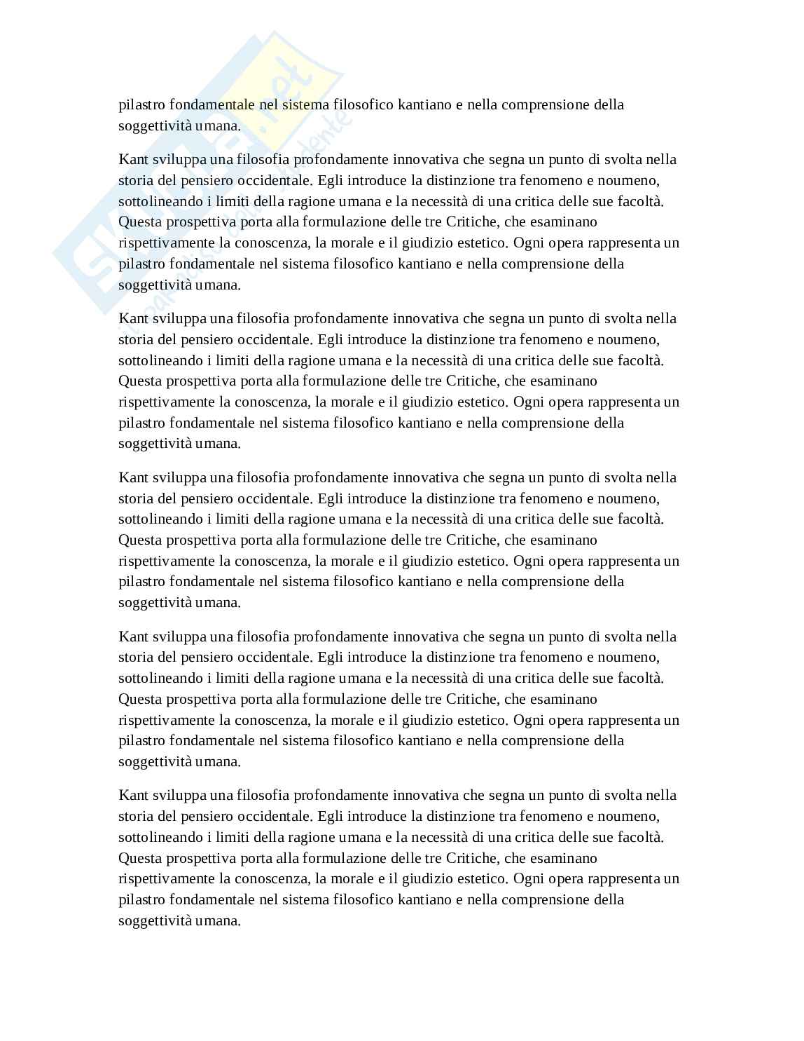 Kant - Analisi completa del filosofo e delle sue opere Pag. 11