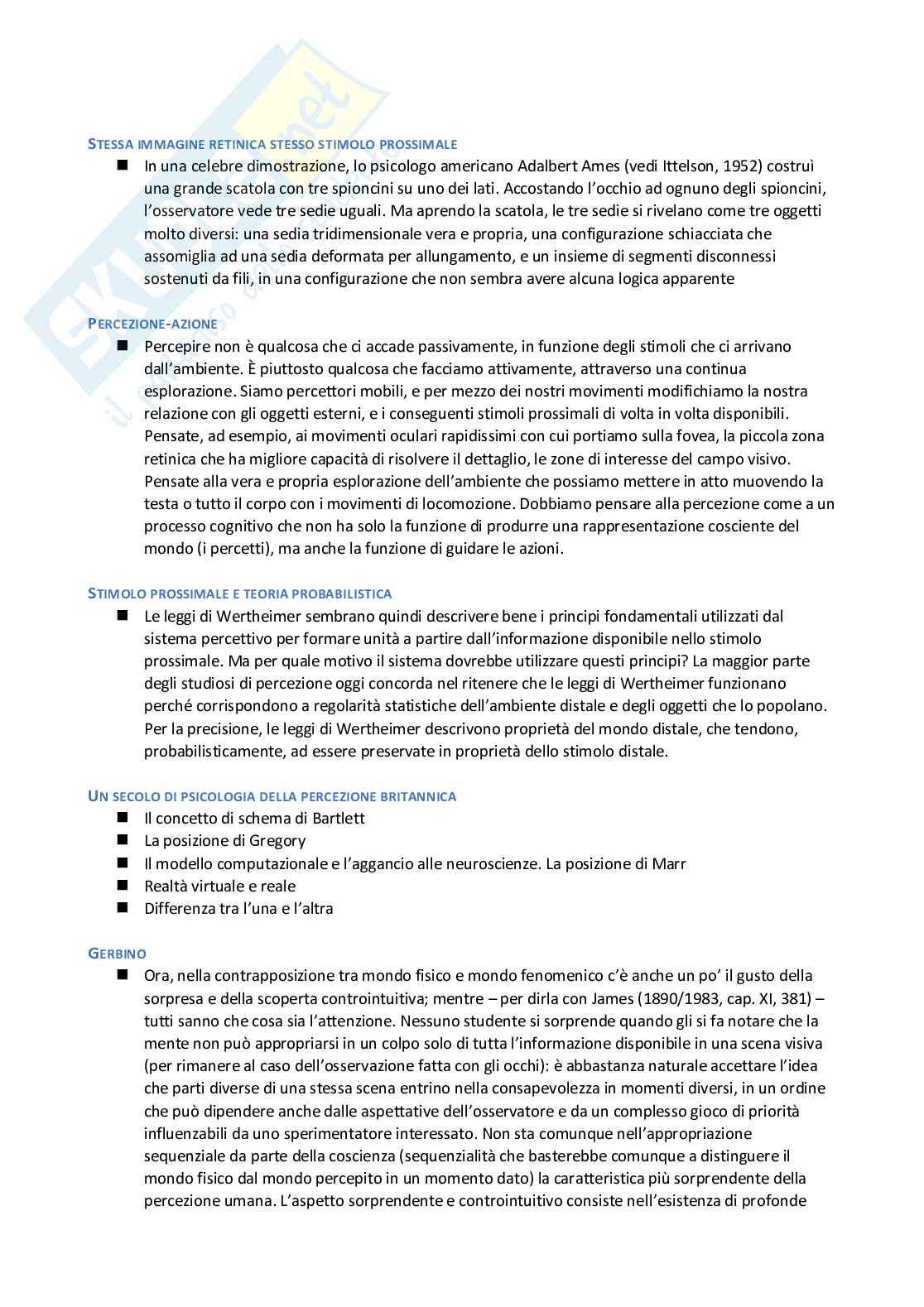 Appunti integrati allo studio di slide dell'esame Psicologia della percezione Pag. 76