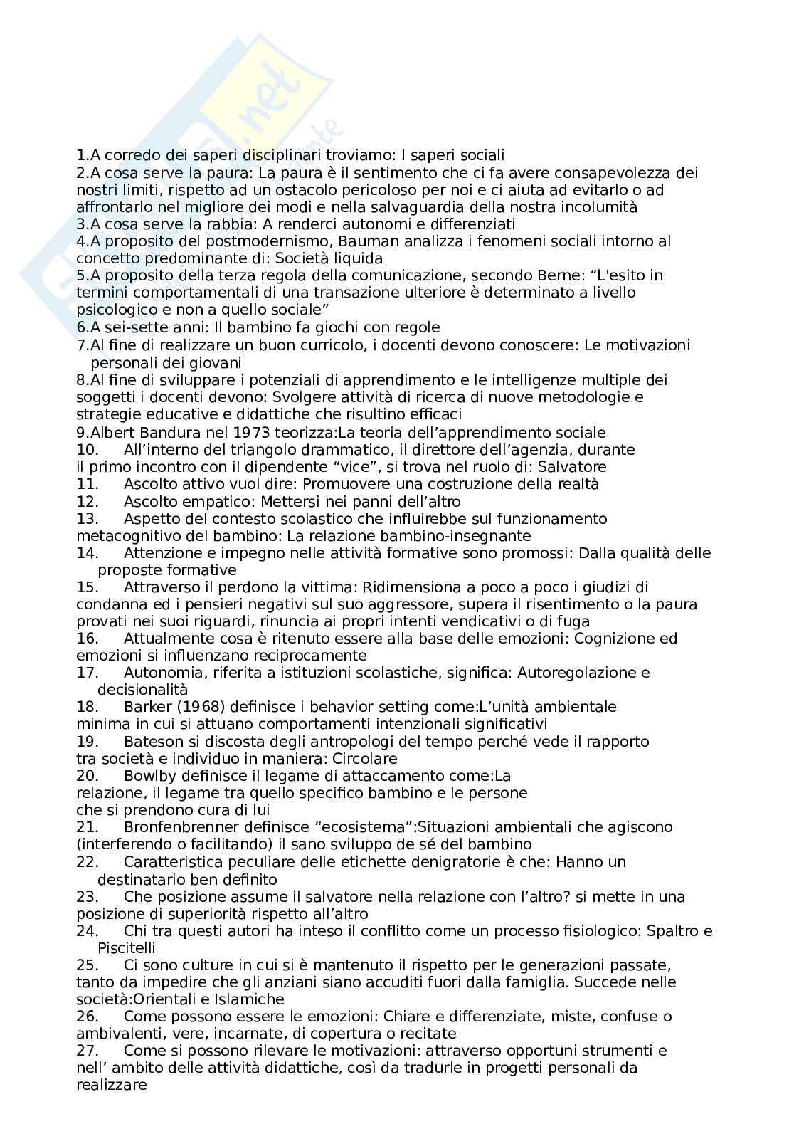 Domande e risposte esame di Psicologia dinamica Pag. 36