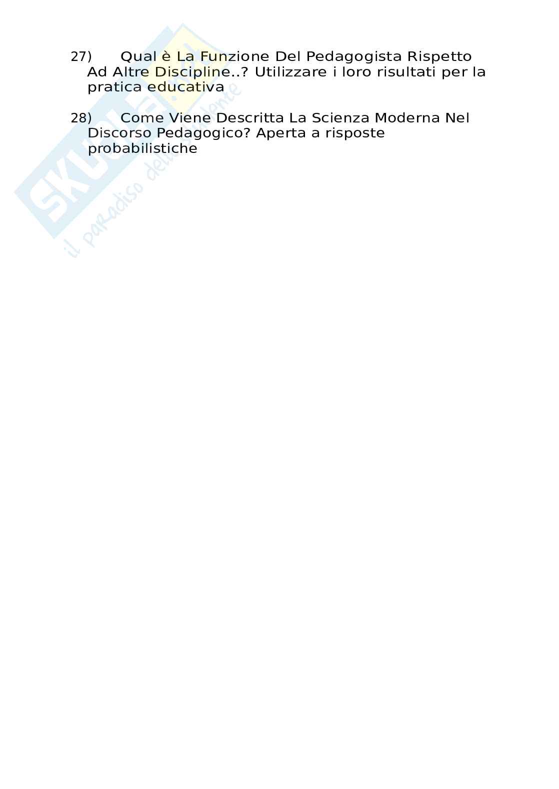 Paniere Pedagogia generale, aggiornato e completo con Extra. In ordine Pag. 16