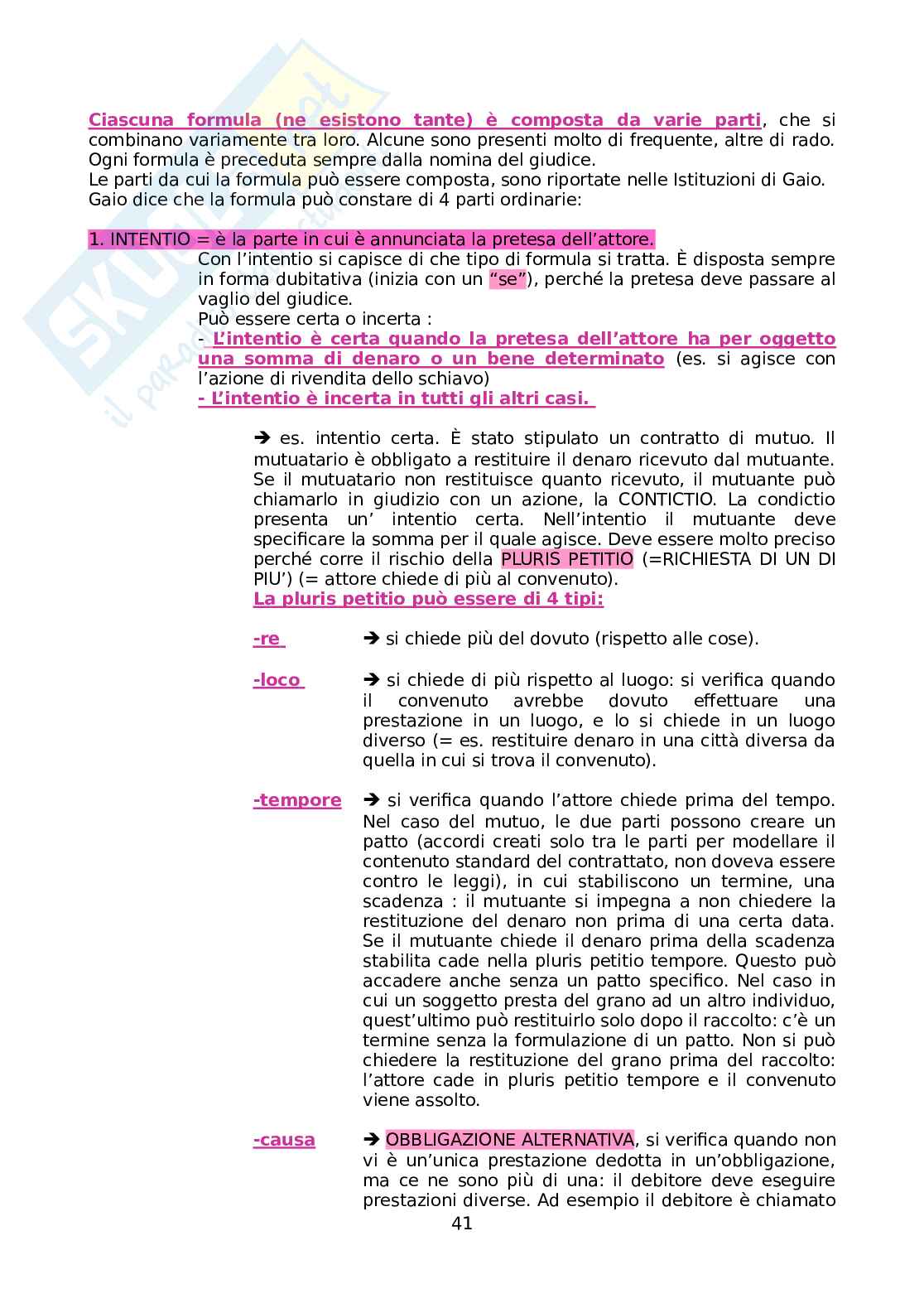 Riassunto per esame di Istituzioni di diritto romano Pag. 41