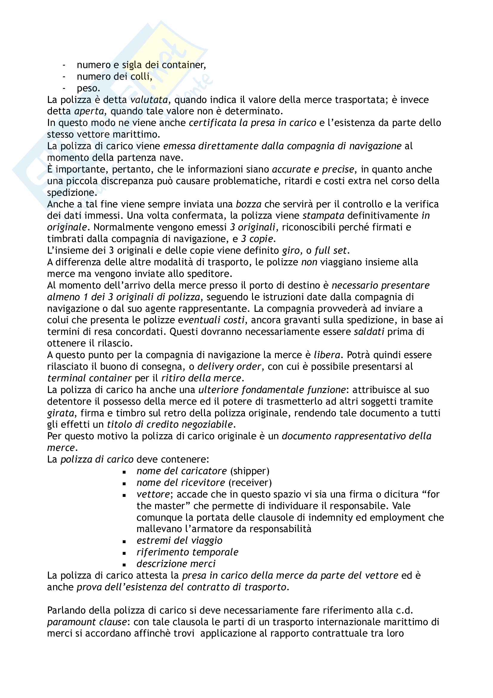 Diritto dei trasporti, Lezioni Vernizzi Pag. 16