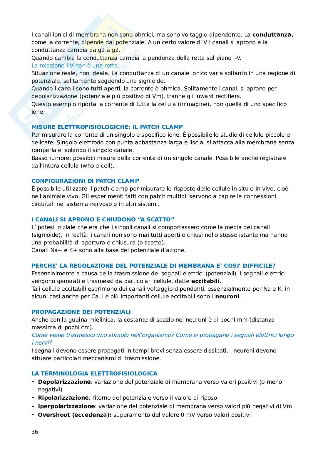 Fisiologia cellulare Pag. 36