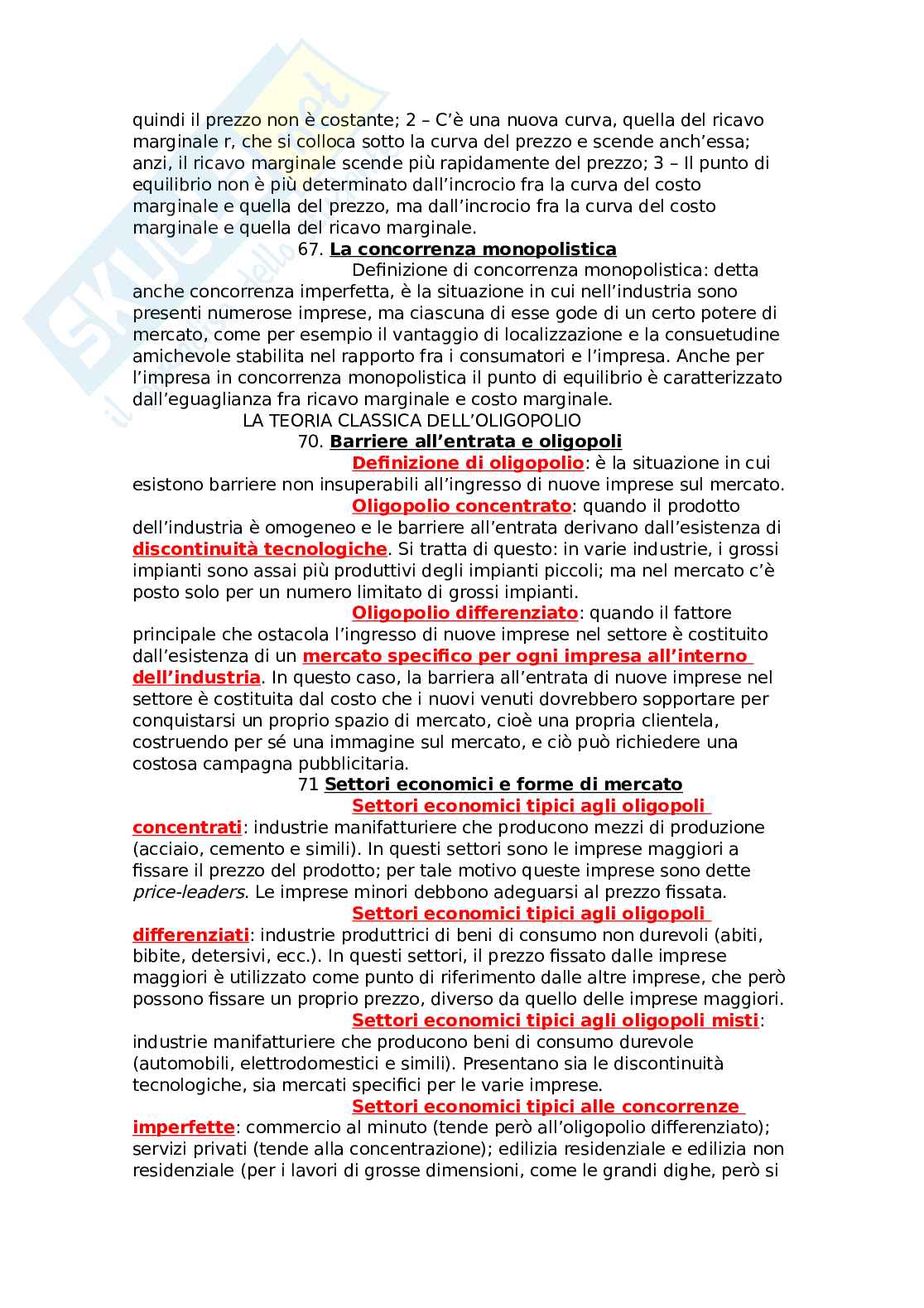 Appunti di Economia politica: tutte le tematiche studiate Pag. 36