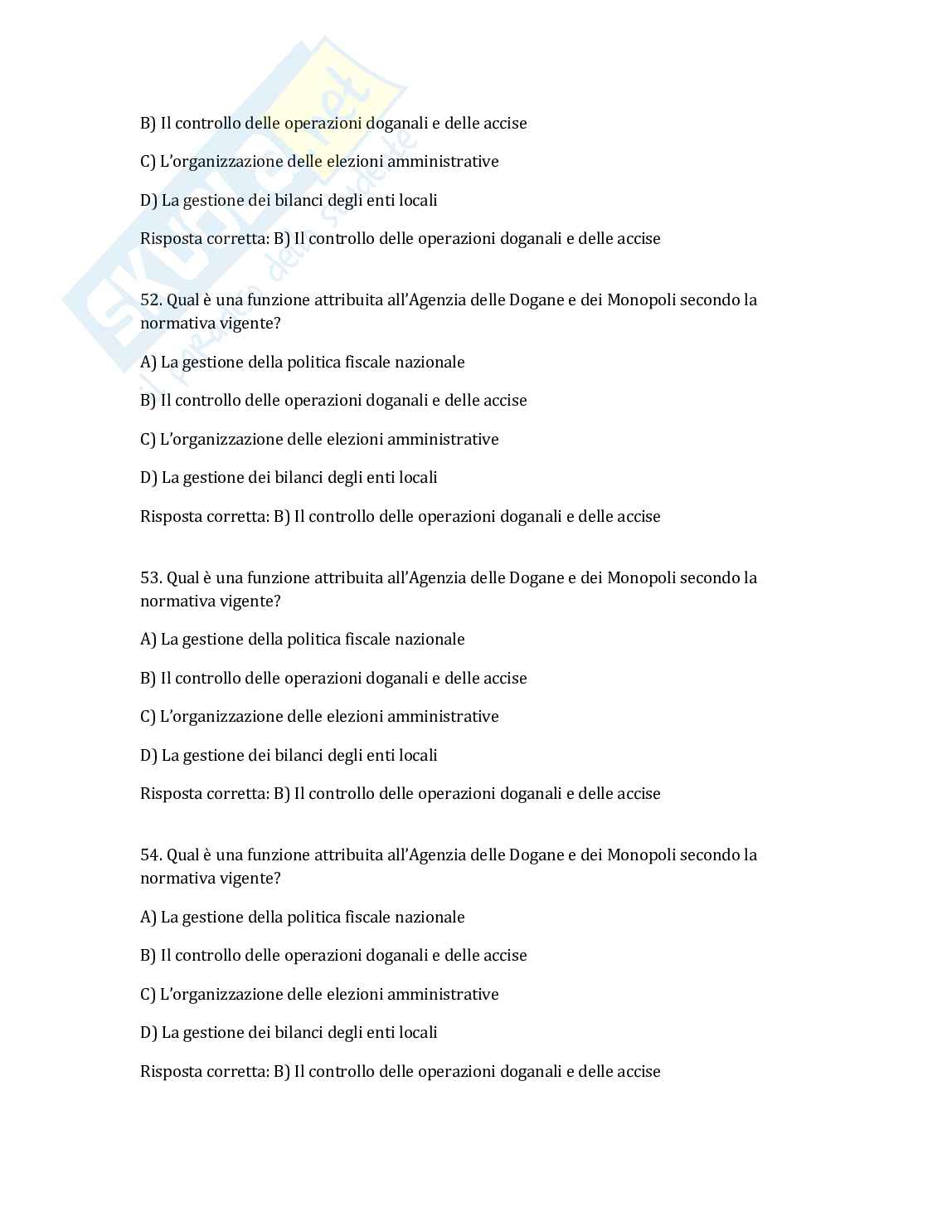 Paniere 2000 domande e risposte concorso pubblico per laureati agenzia dogane e monopoli Pag. 16