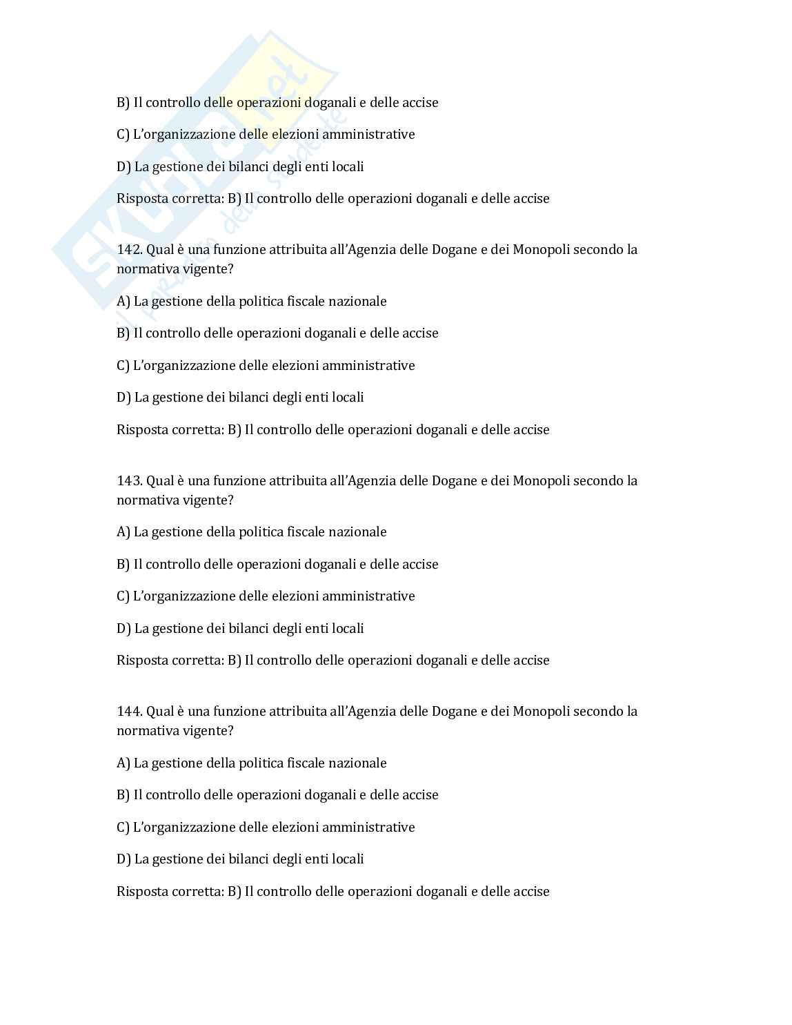 Paniere 2000 domande e risposte concorso pubblico per laureati agenzia dogane e monopoli Pag. 41