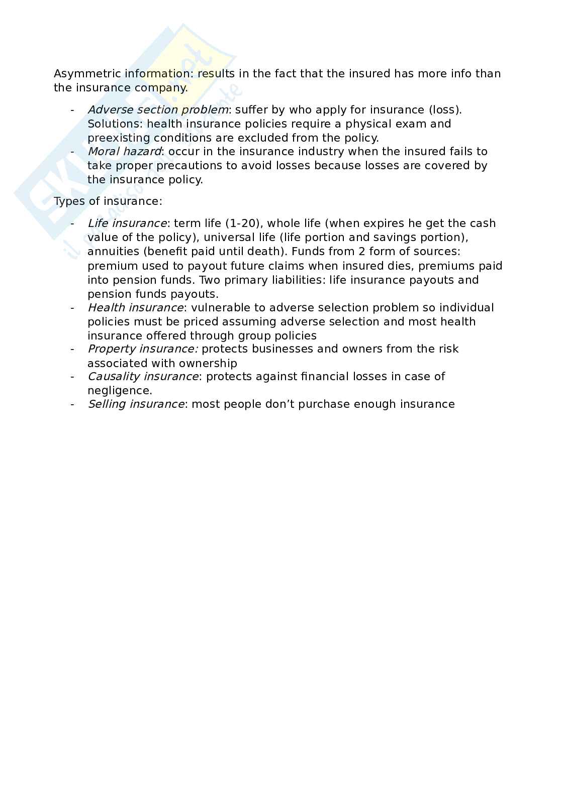 Appunti esame Financial Institutions Pag. 6