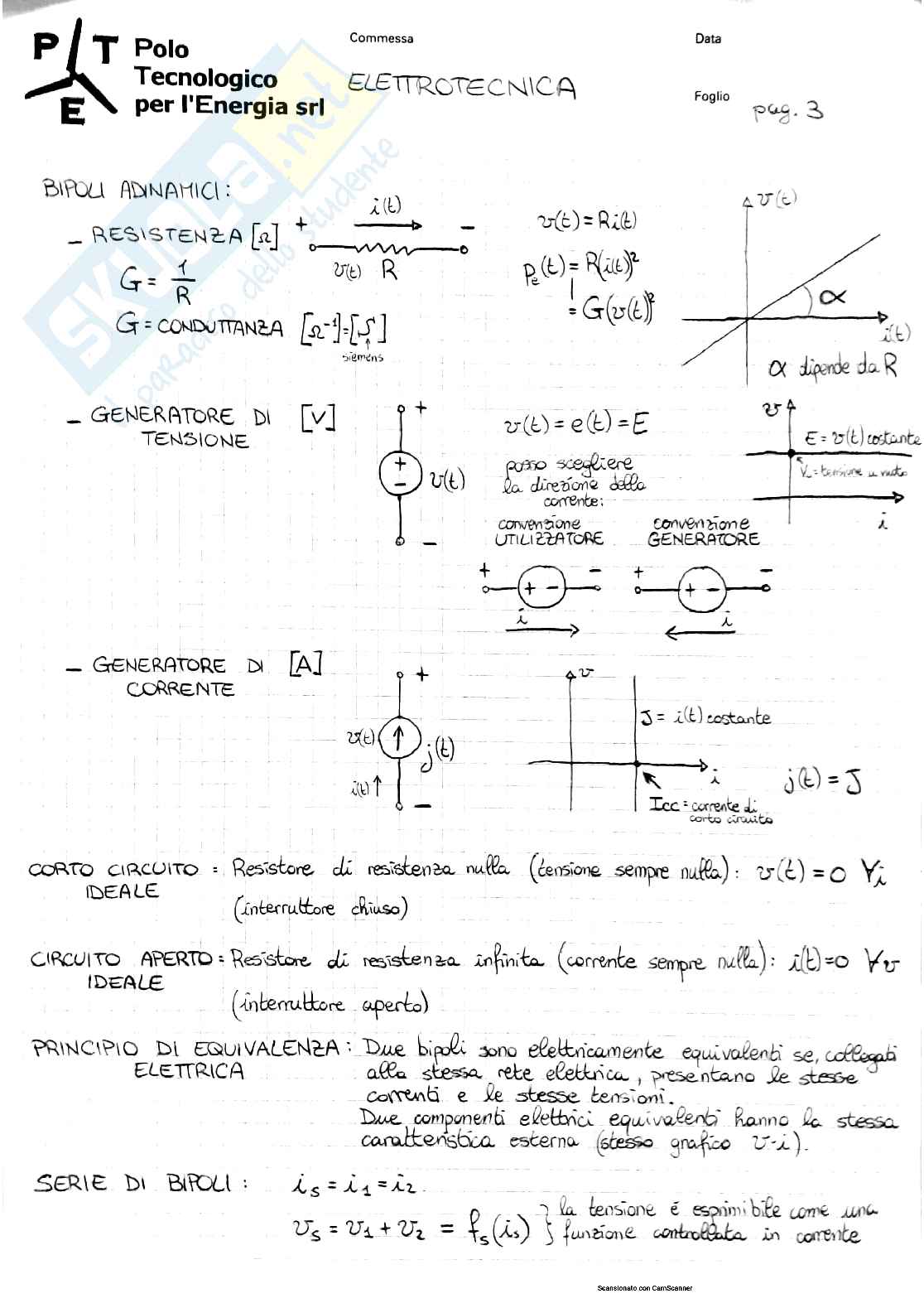 Appunti lezione Applicazioni elettriche industriali elettrotecnica Pag. 2