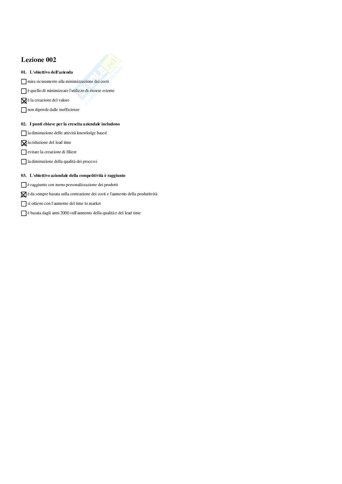 Paniere tecniche virtuali di progettazione risposte mutiple Pag. 1