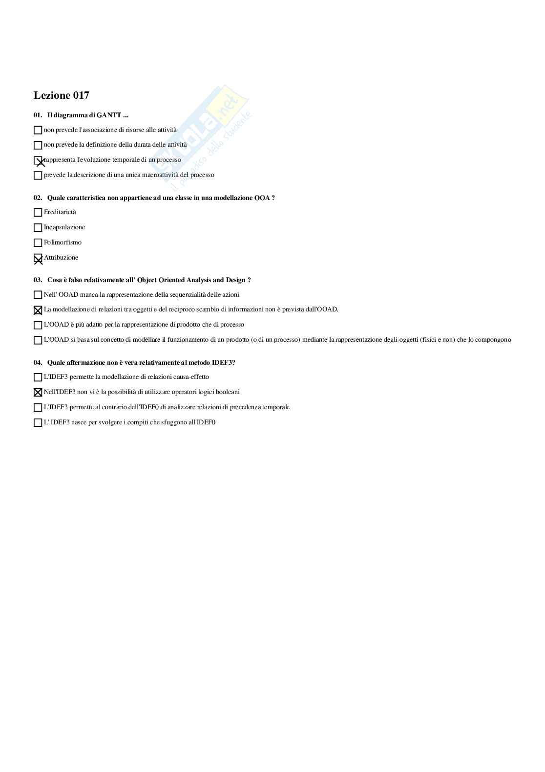 Paniere tecniche virtuali di progettazione risposte mutiple Pag. 16