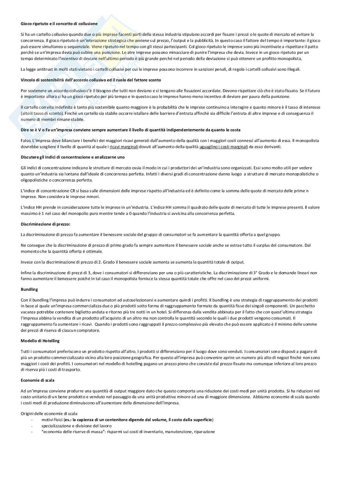 Economia aziendale - Domande di esame con risposte Pag. 1