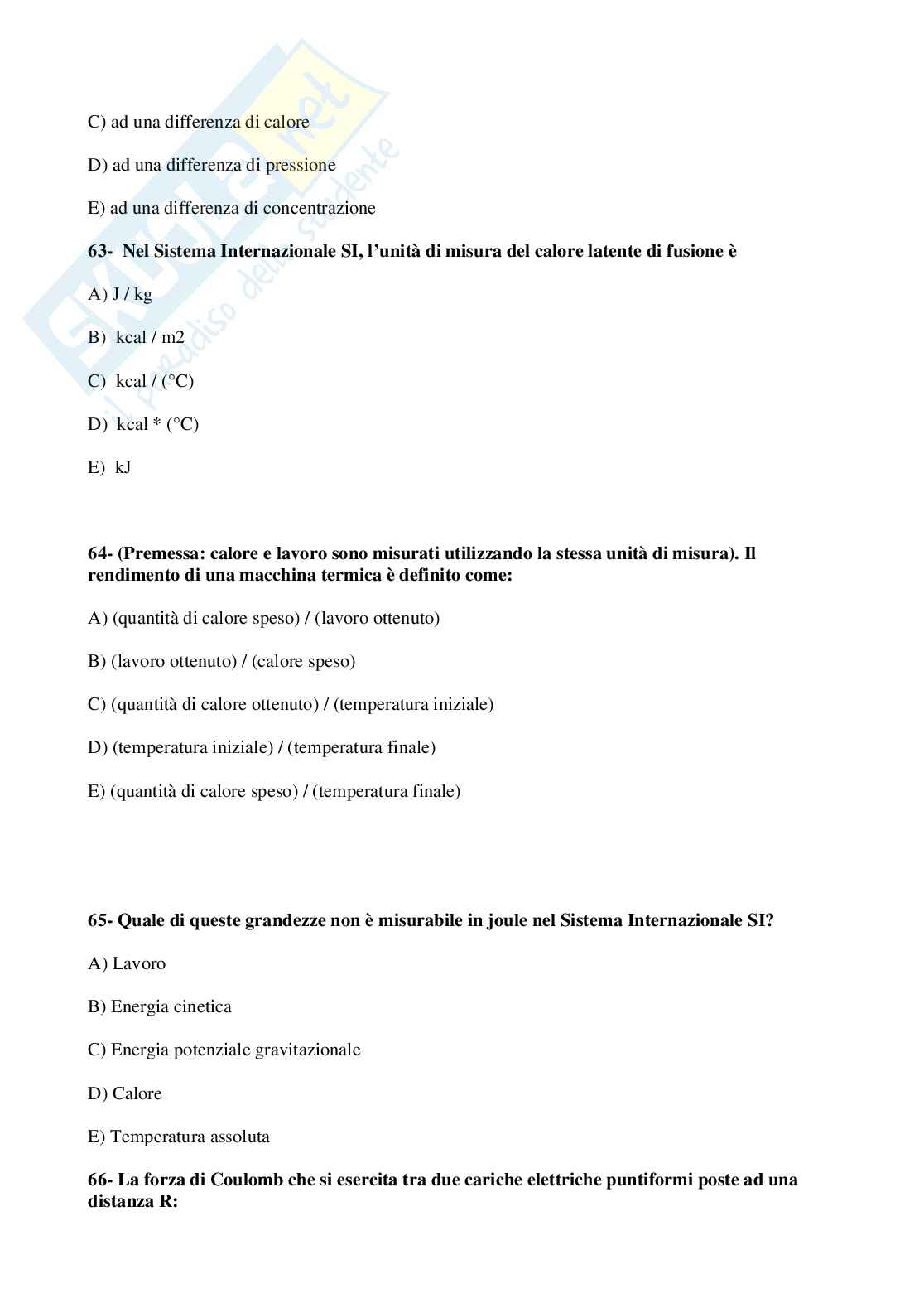 1999 Medicina: test di ammissione Pag. 21