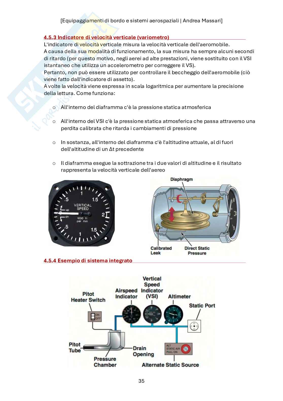 Equipaggiamenti di bordo e sistemi avionici, 2025/2026 Pag. 36