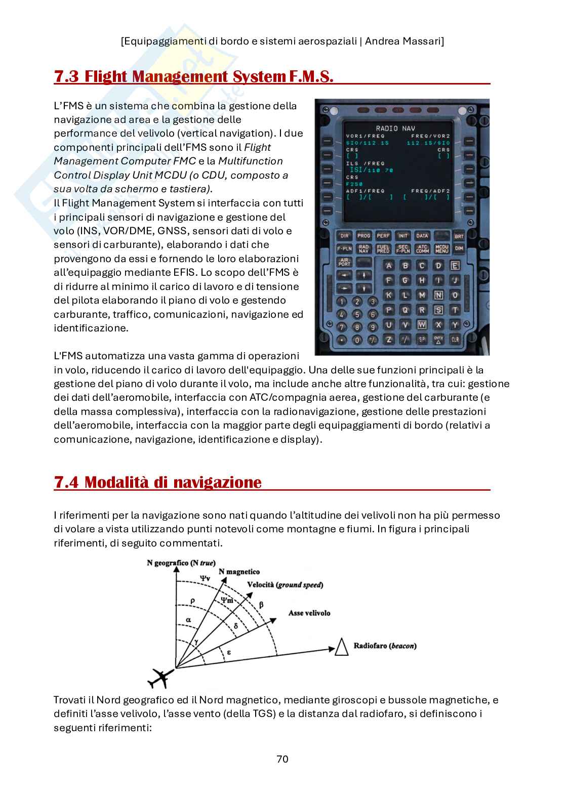Equipaggiamenti di bordo e sistemi avionici, 2025/2026 Pag. 71