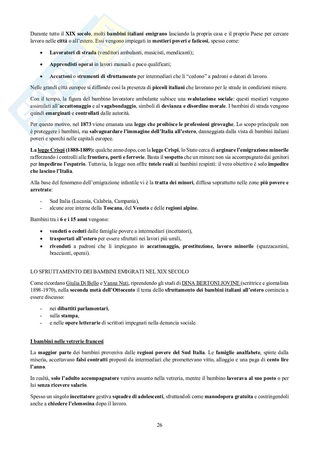 Riassunto esame Pedagogia dell'infanzia, dell'adolescenza e diritti del bambino, Prof. Rizzo Faustino, libro consigliato Pedagogia e diritti dei bambini, Macinai Pag. 26