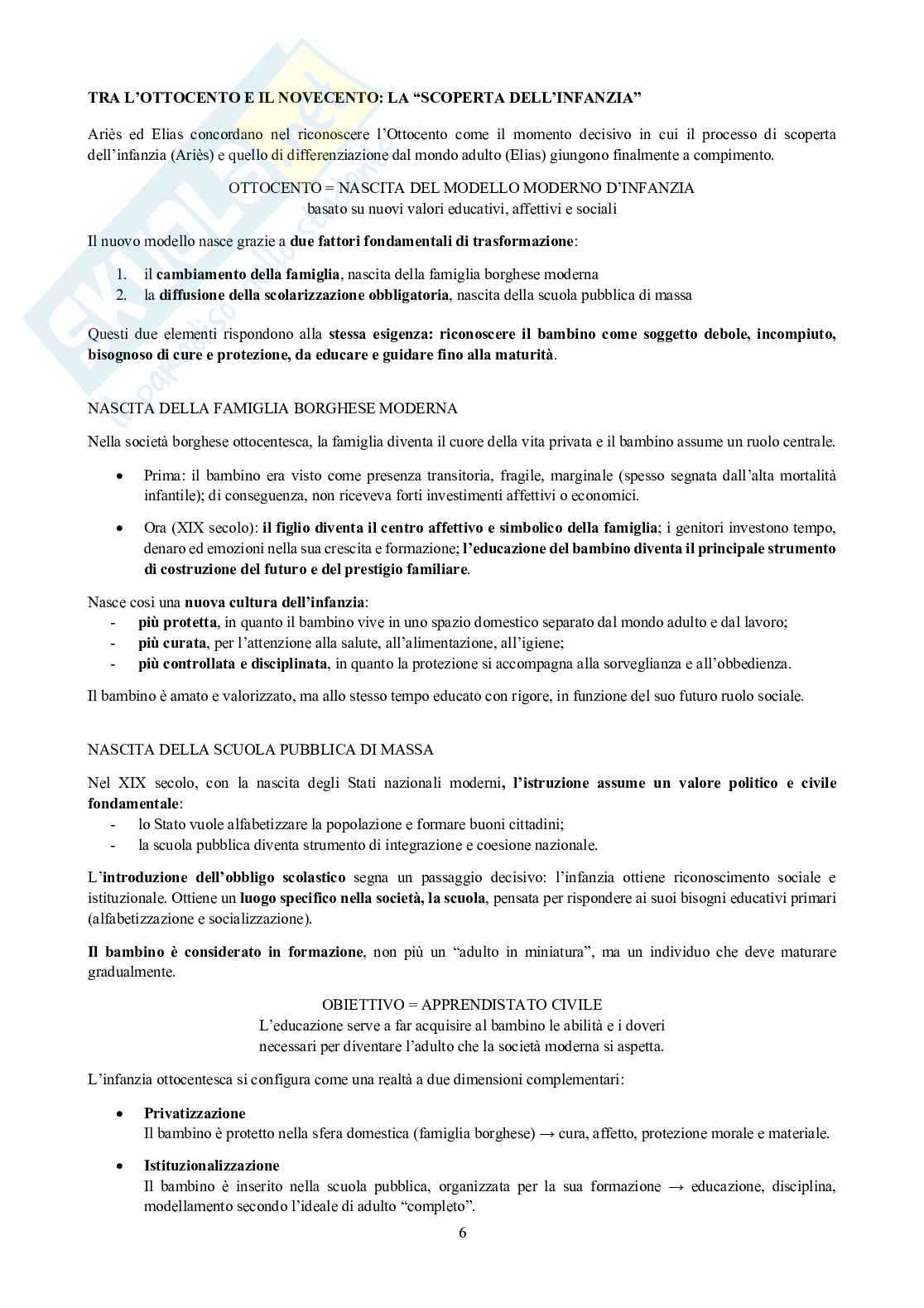 Riassunto esame Pedagogia dell'infanzia, dell'adolescenza e diritti del bambino, Prof. Rizzo Faustino, libro consigliato Pedagogia e diritti dei bambini, Macinai Pag. 6