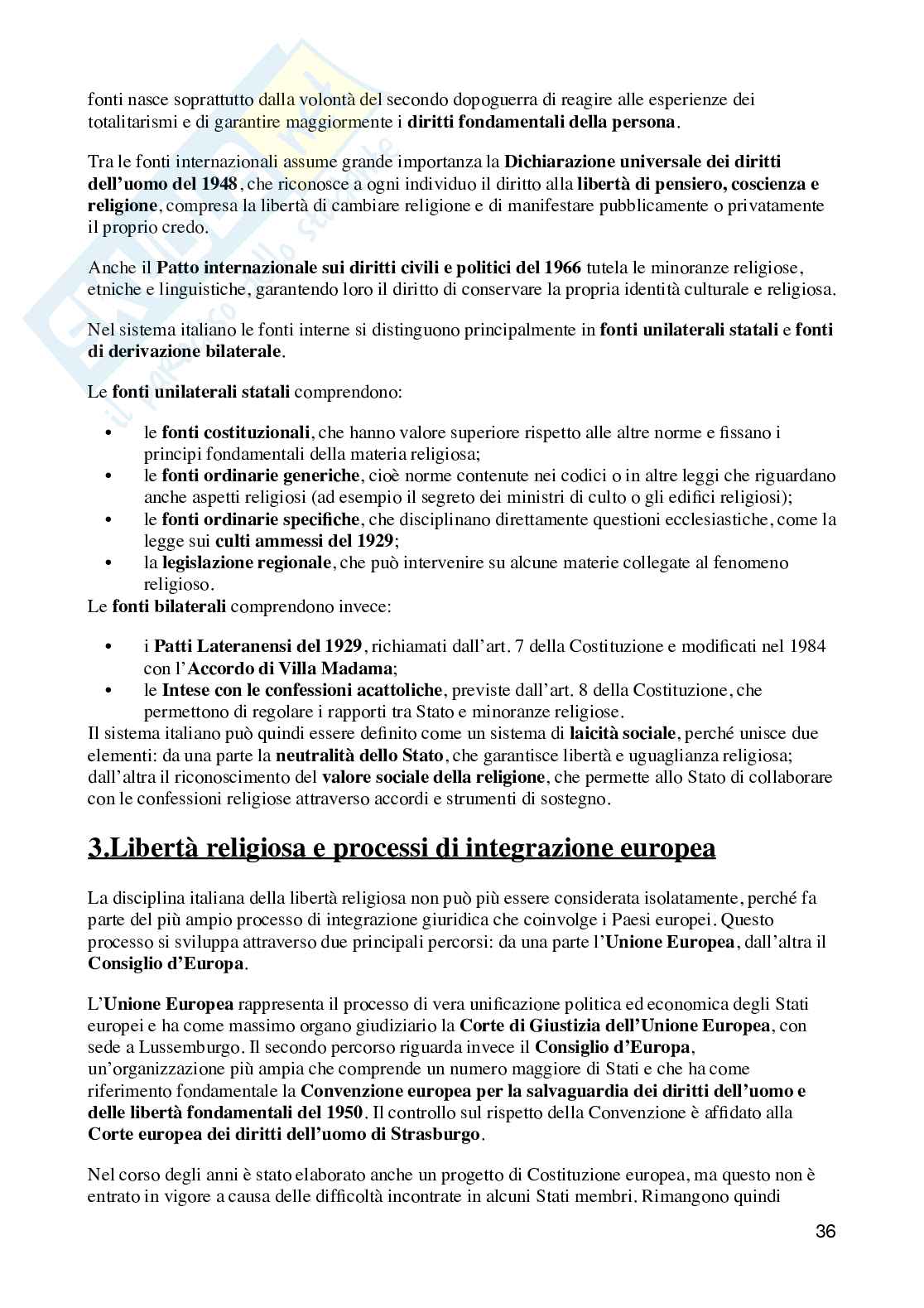  Diritto ecclesiastico - parte 1 Pag. 36