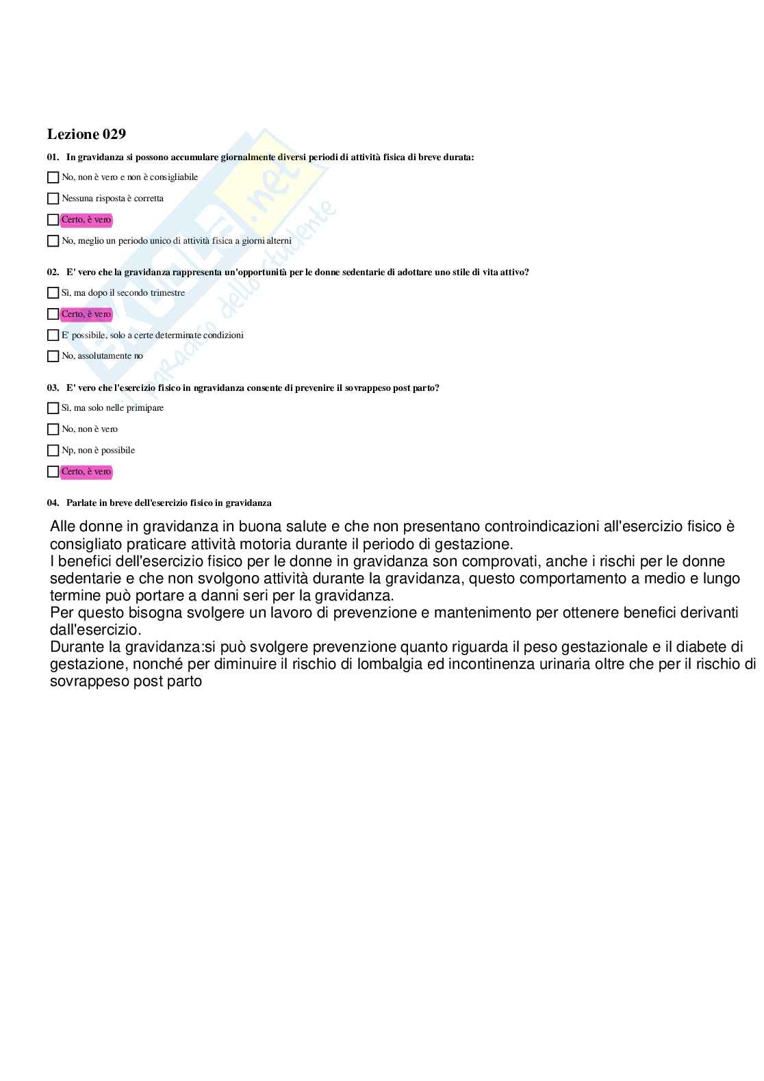 Paniere Completo di Medicina dello sport (2026) - Risposte multiple e aperte corrette Pag. 31