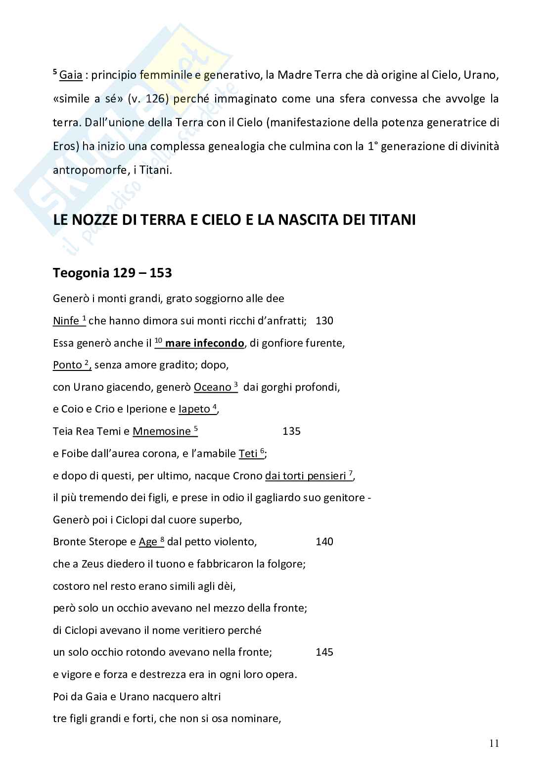 Appunti completi corso Storia e fortuna della mitologia classica   Pag. 11