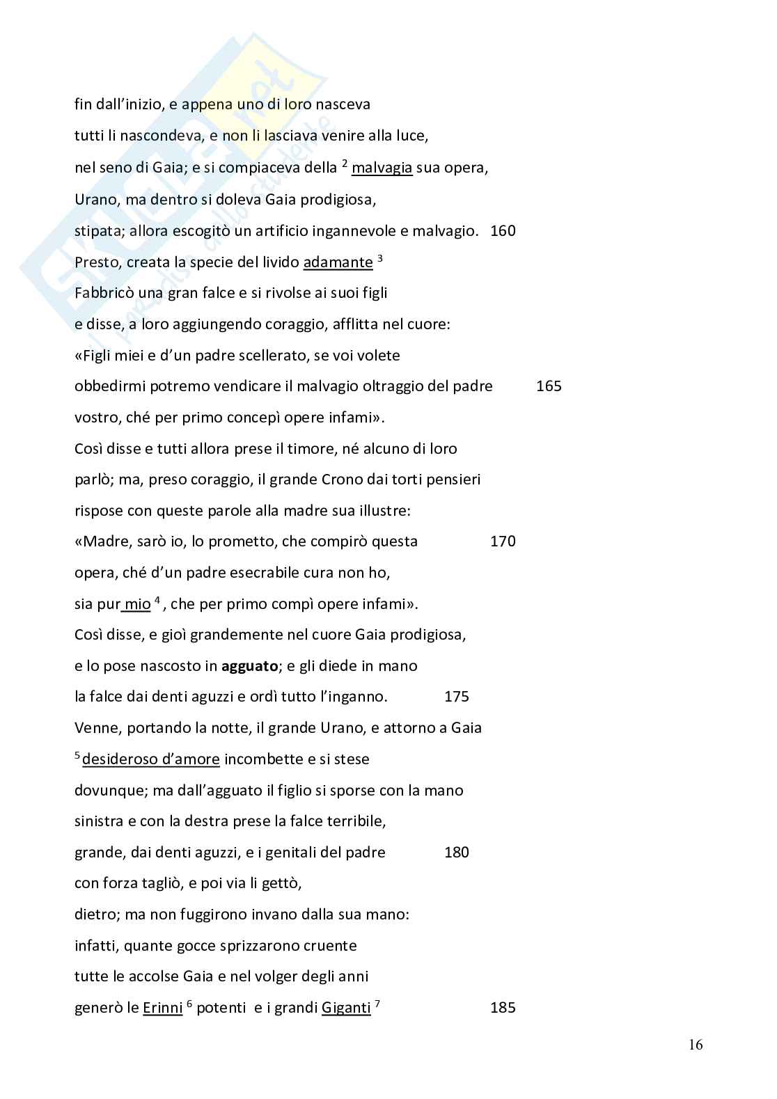 Appunti completi corso Storia e fortuna della mitologia classica   Pag. 16