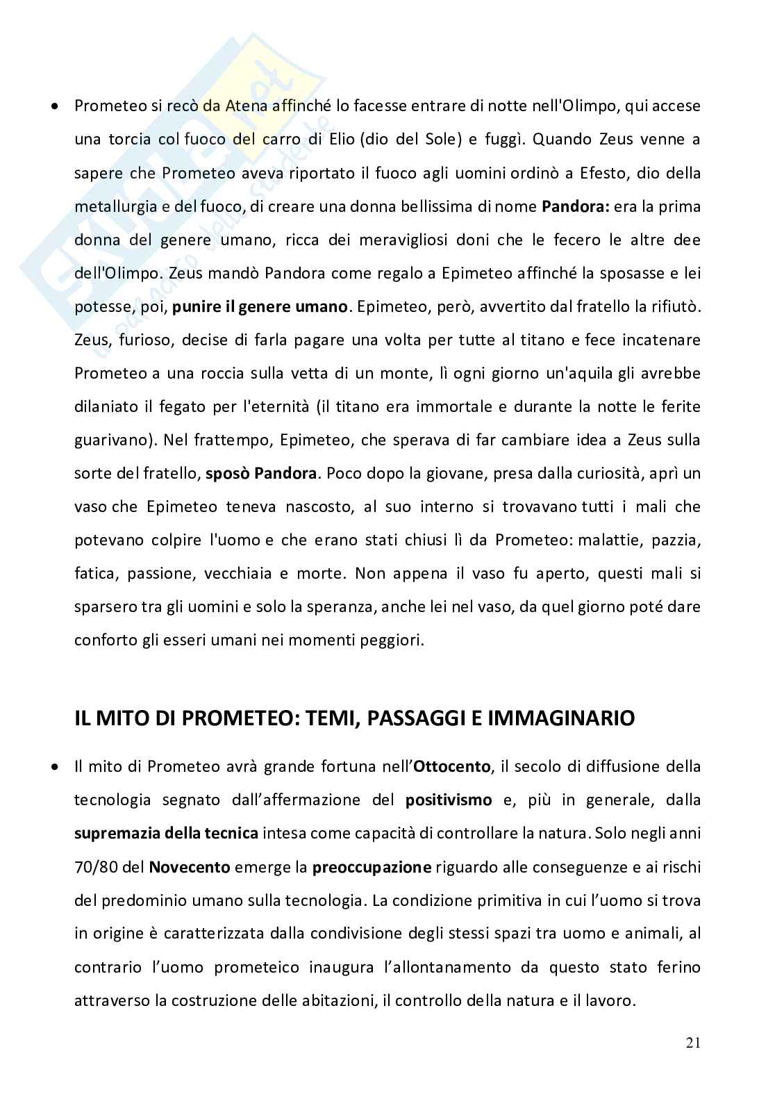 Appunti completi corso Storia e fortuna della mitologia classica   Pag. 21