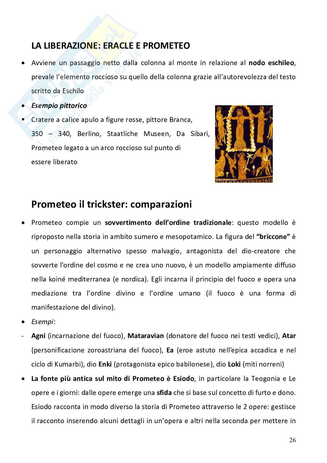 Appunti completi corso Storia e fortuna della mitologia classica   Pag. 26