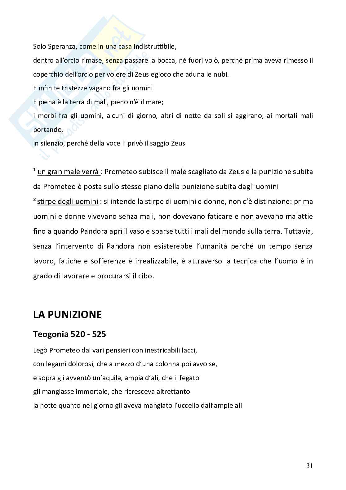 Appunti completi corso Storia e fortuna della mitologia classica   Pag. 31