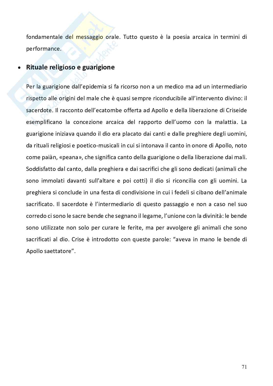 Appunti completi corso Storia e fortuna della mitologia classica   Pag. 71