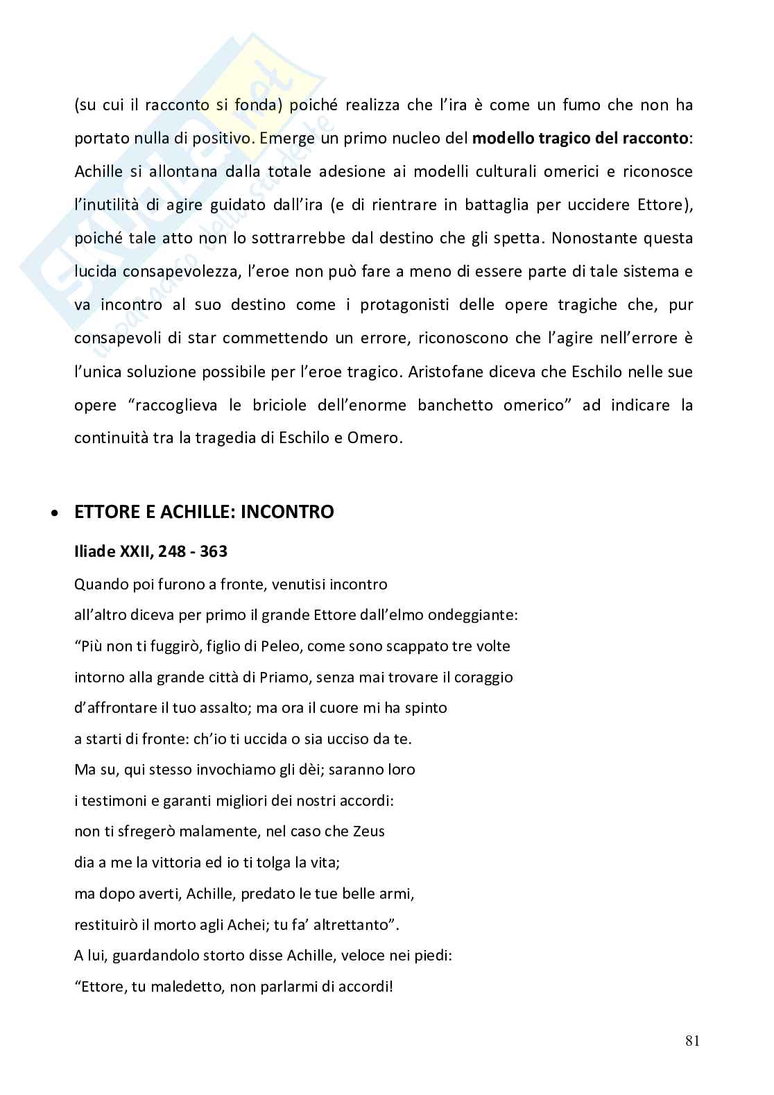 Appunti completi corso Storia e fortuna della mitologia classica   Pag. 81